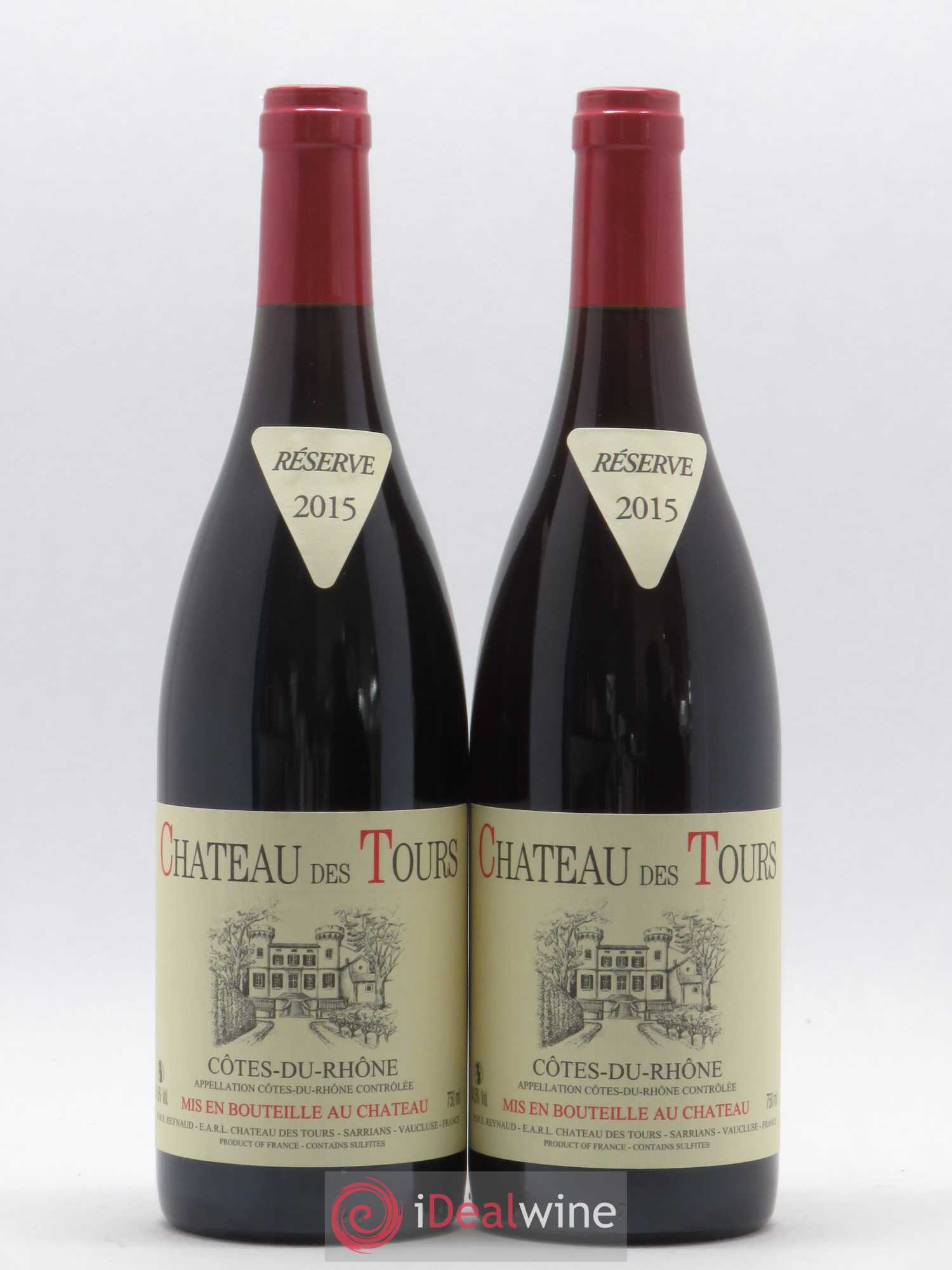Côtes-du-Rhône Château des Tours Emmanuel Reynaud 2015 - Lot de 2 bouteilles - 0
