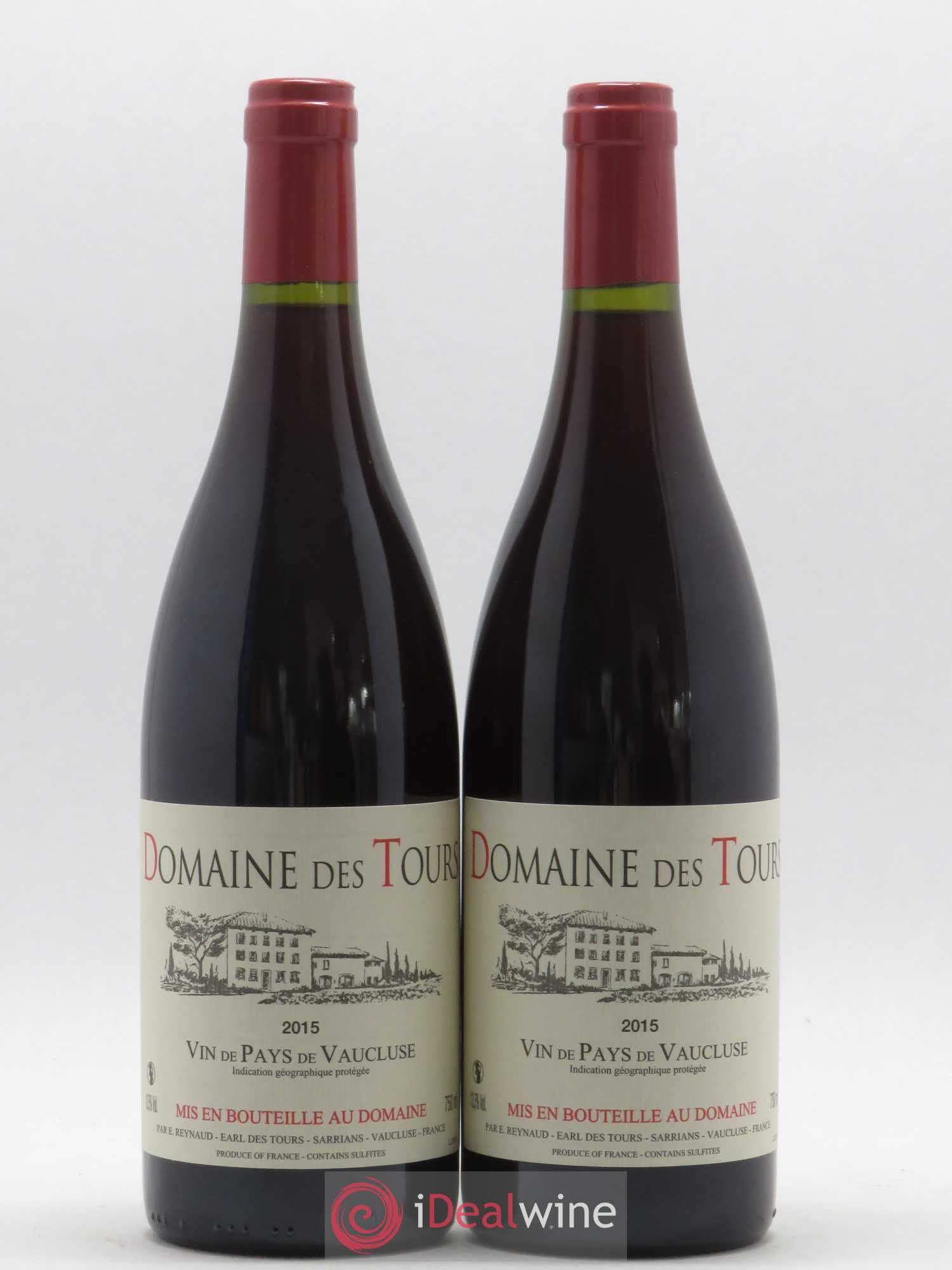 Vaucluse (Vin de Pays de Vaucluse) Domaine des Tours Emmanuel Reynaud 2015 - Lot de 2 bouteilles - 0