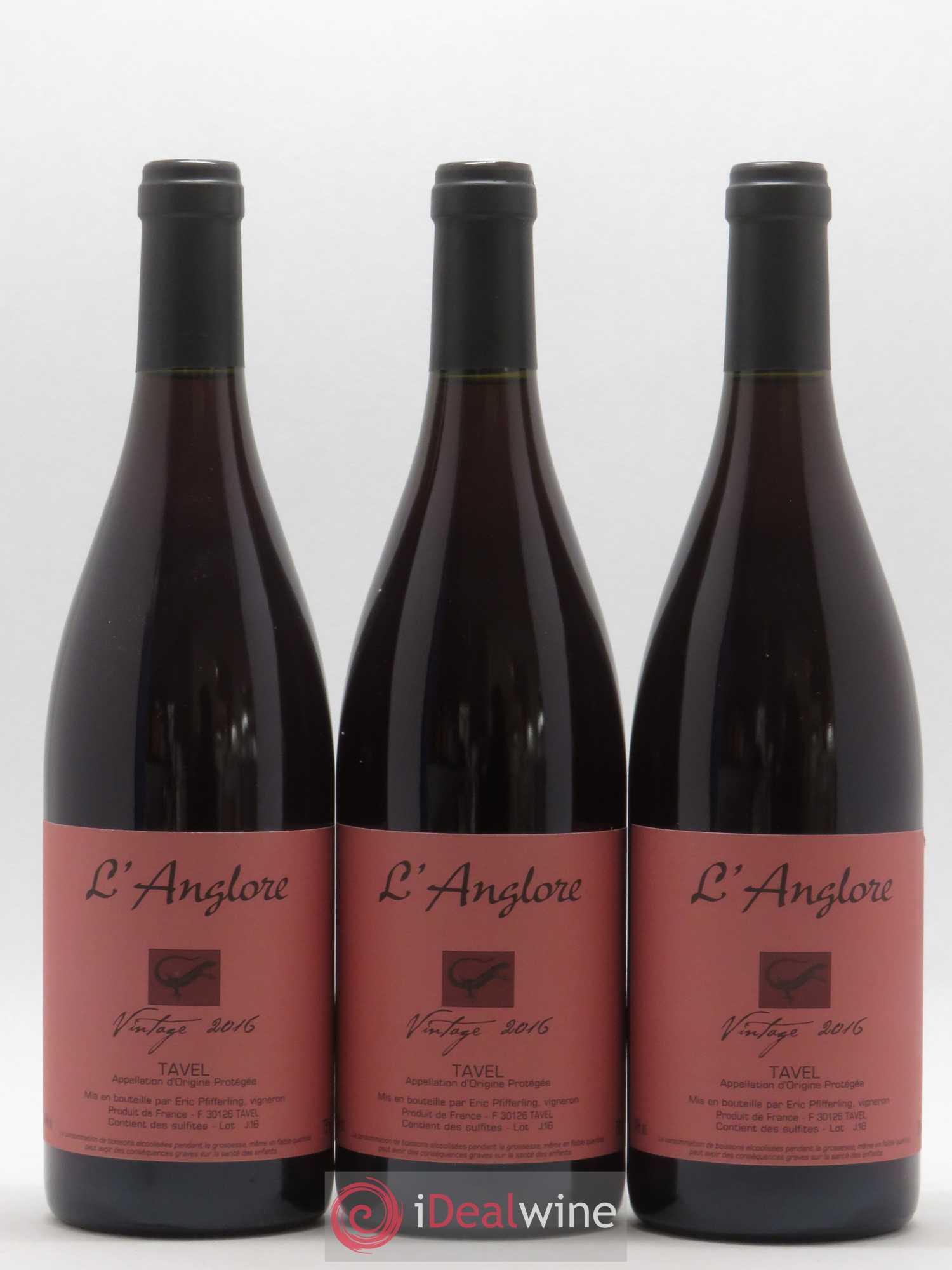 Tavel Vintage L'Anglore 2016 - Lot de 3 bouteilles - 0