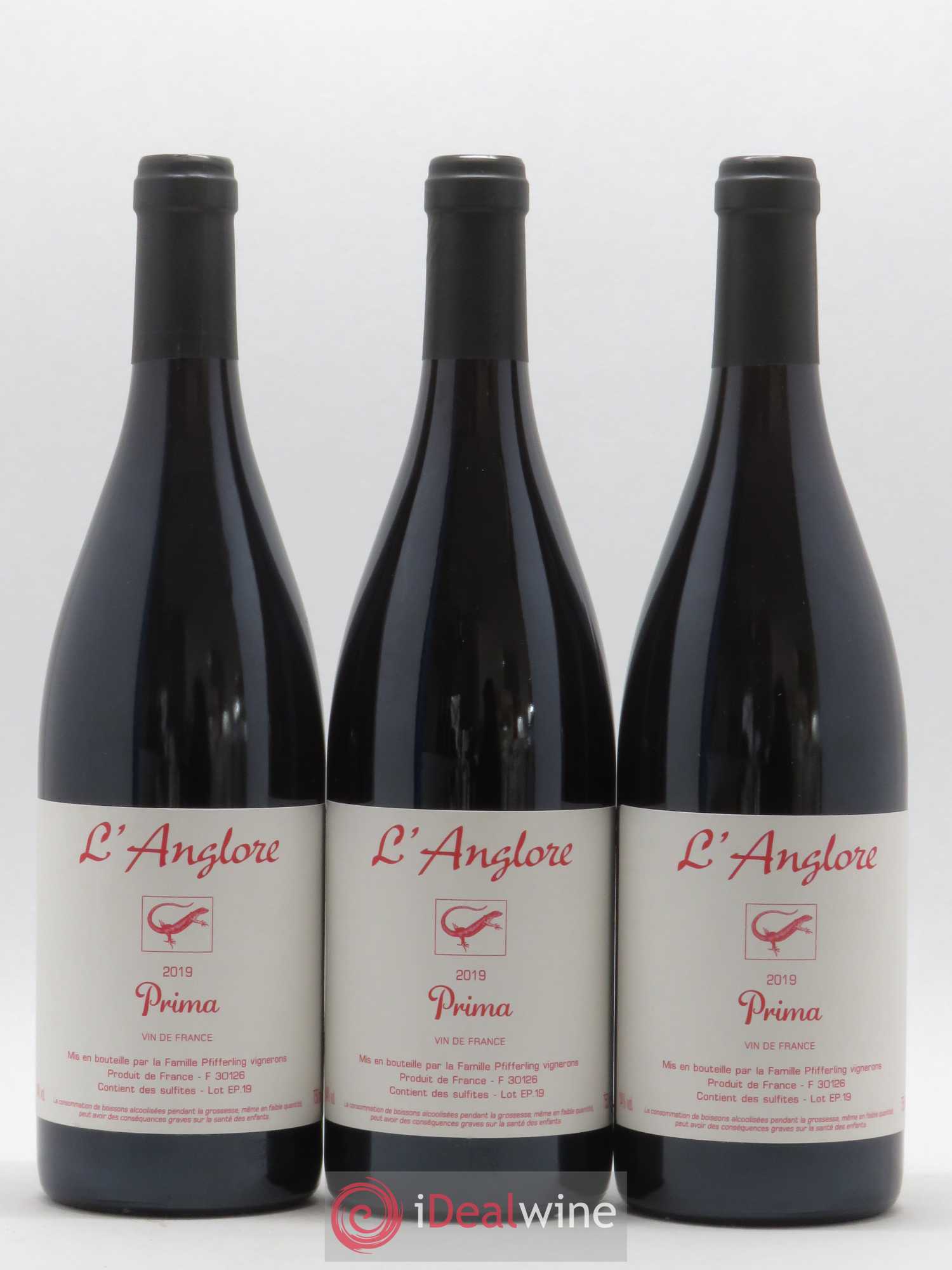 Vin de France Prima L'Anglore 2019 - Lot de 3 bouteilles - 0