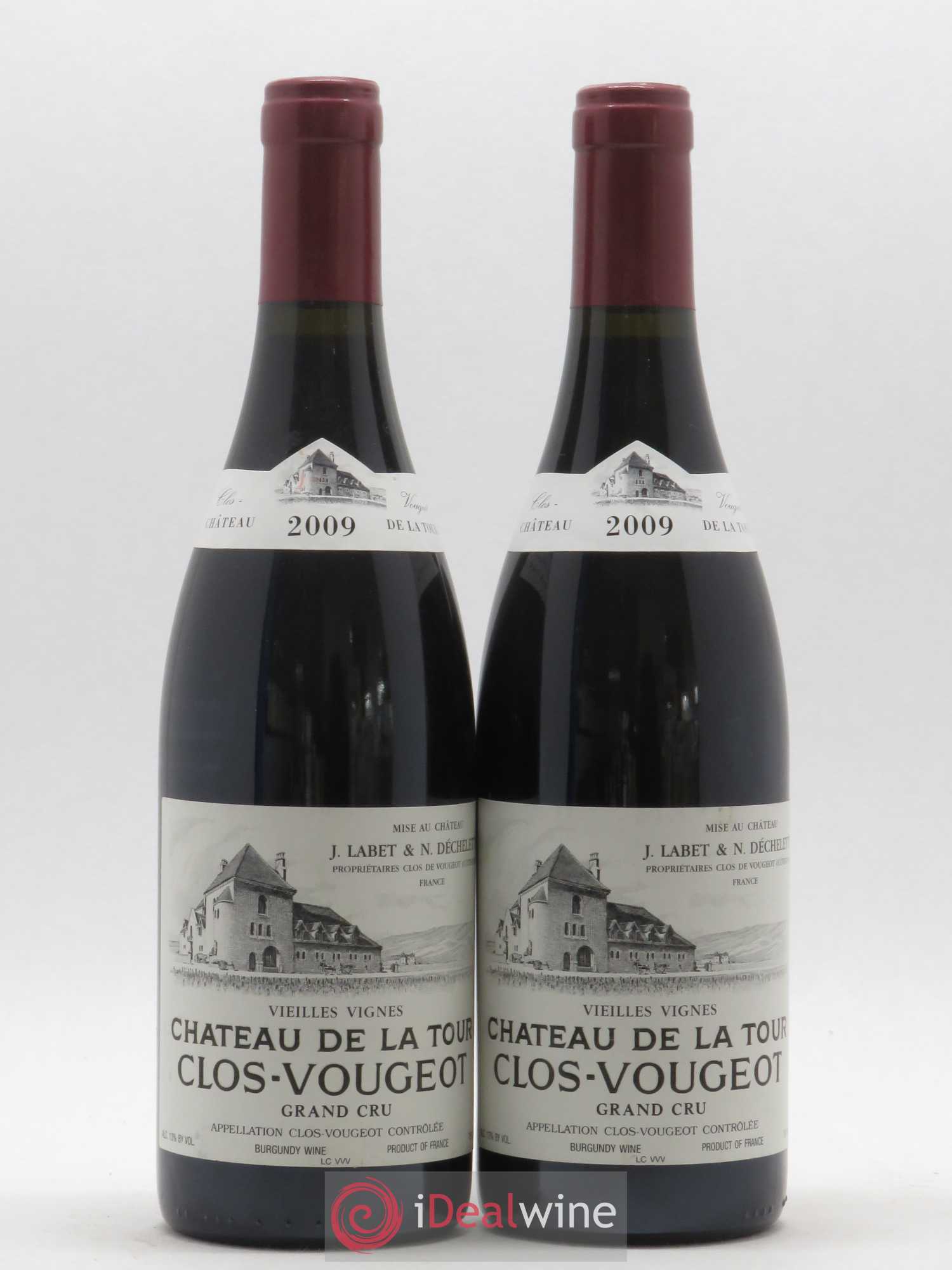 Clos de Vougeot Grand Cru Vieilles Vignes Château de La Tour 2009 - Lot de 2 bouteilles - 0