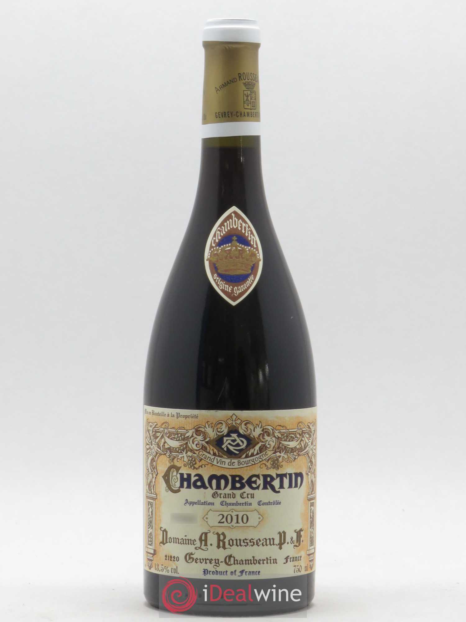Chambertin Grand Cru Armand Rousseau (Domaine) 2010 - Lot de 1 bouteille - 0