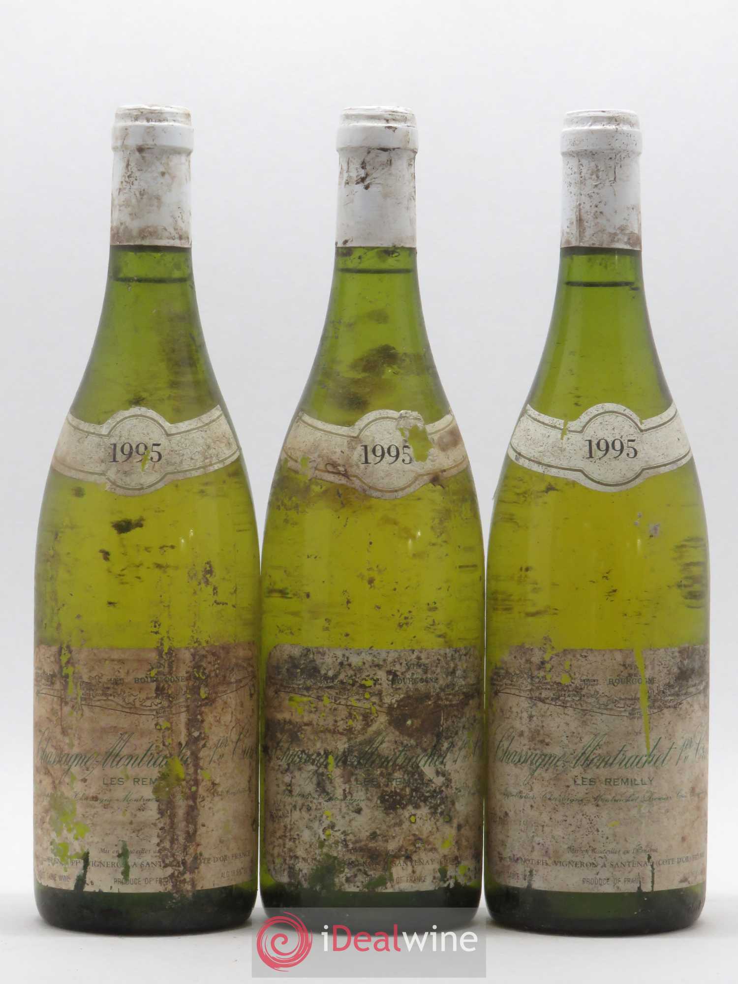 Chassagne-Montrachet 1er Cru Les Remilly Philippe Brenot (sans prix de réserve) 1995 - Lotto di 3 bottiglie - 0