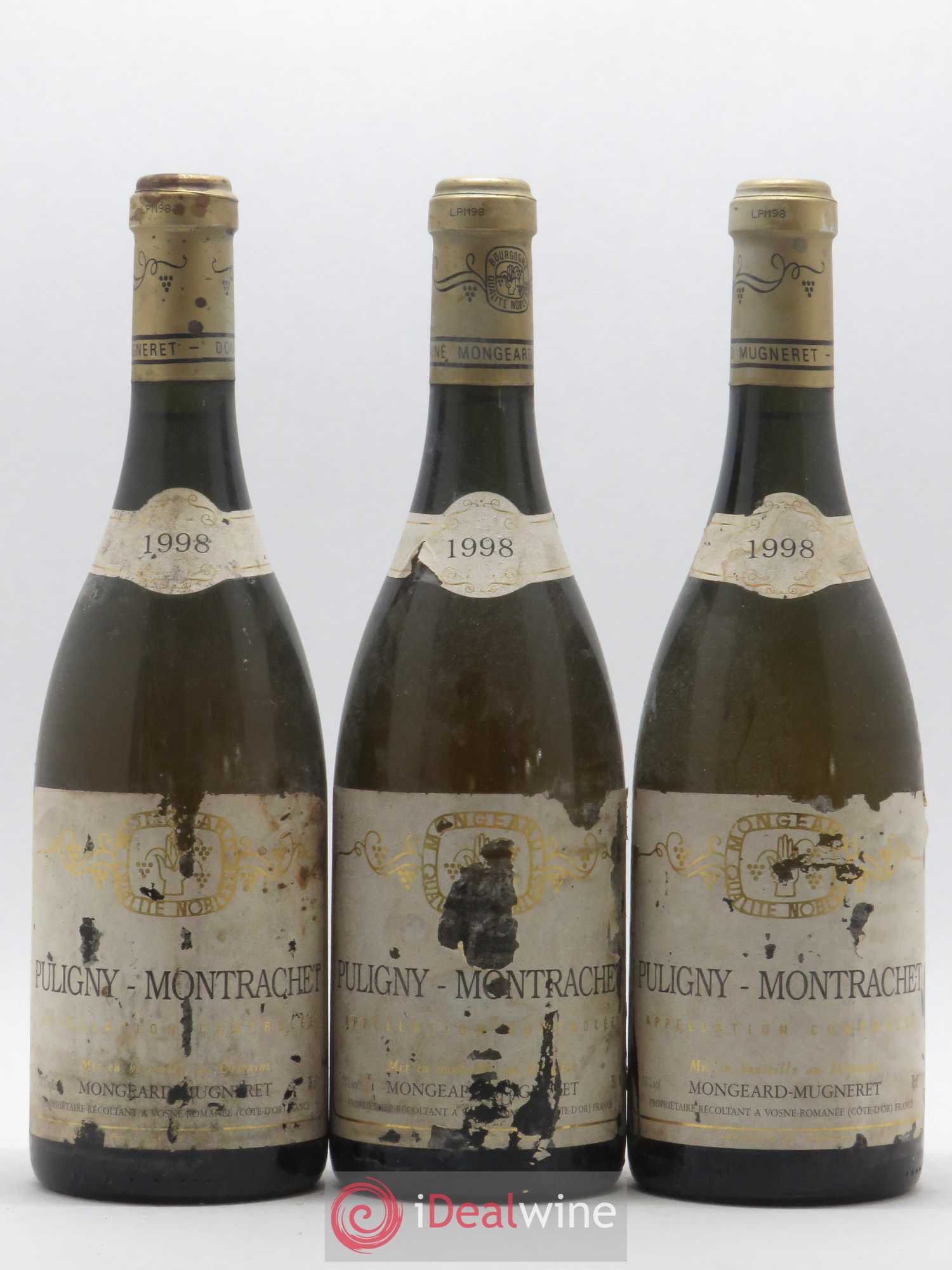 Puligny-Montrachet Mongeard-Mugneret (sans prix de réserve) 1998 - Posten von 3 Flaschen - 0