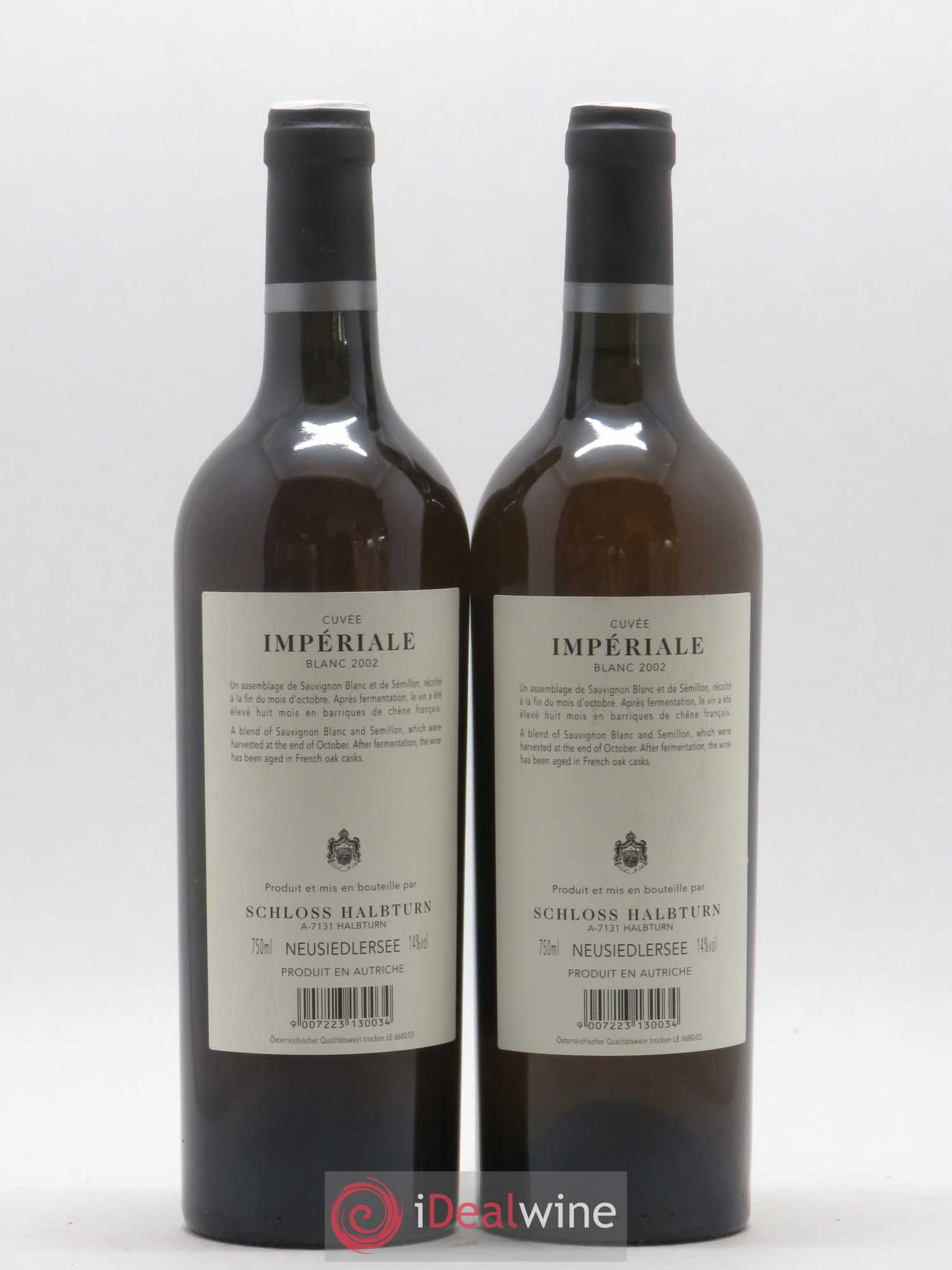 Autriche Neusiedlersee Cuvée Impériale Schloss Halbturn 2002 - Lot de 2 bouteilles - 1