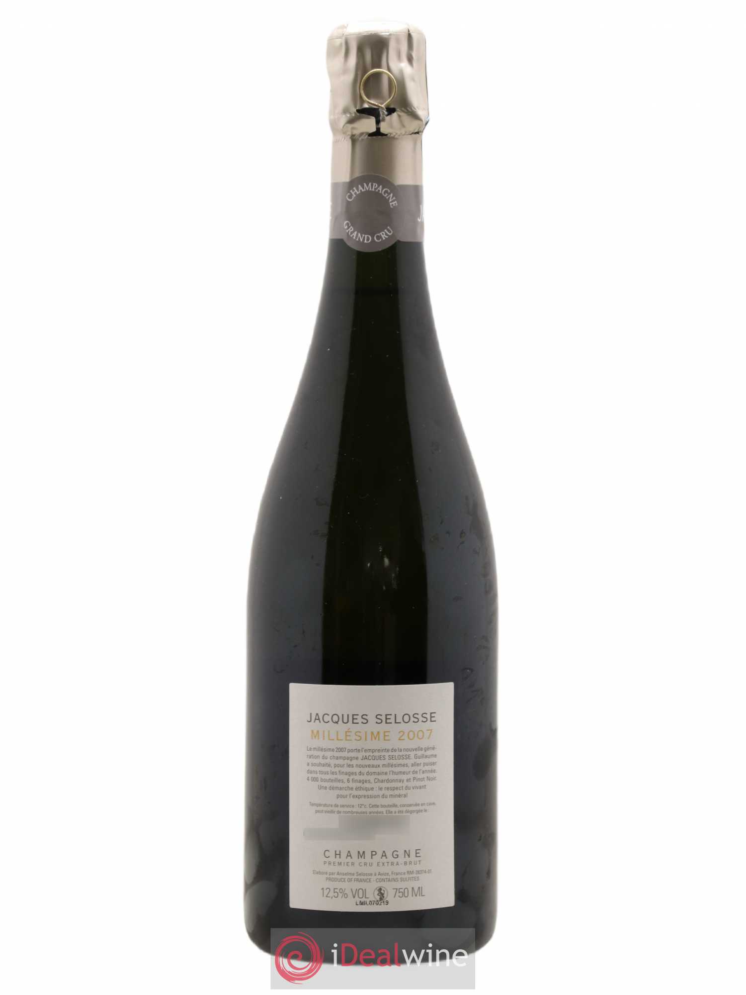 1er Cru Millésimé Extra-Brut Jacques Selosse 2007 - Lot de 1 bouteille - 1