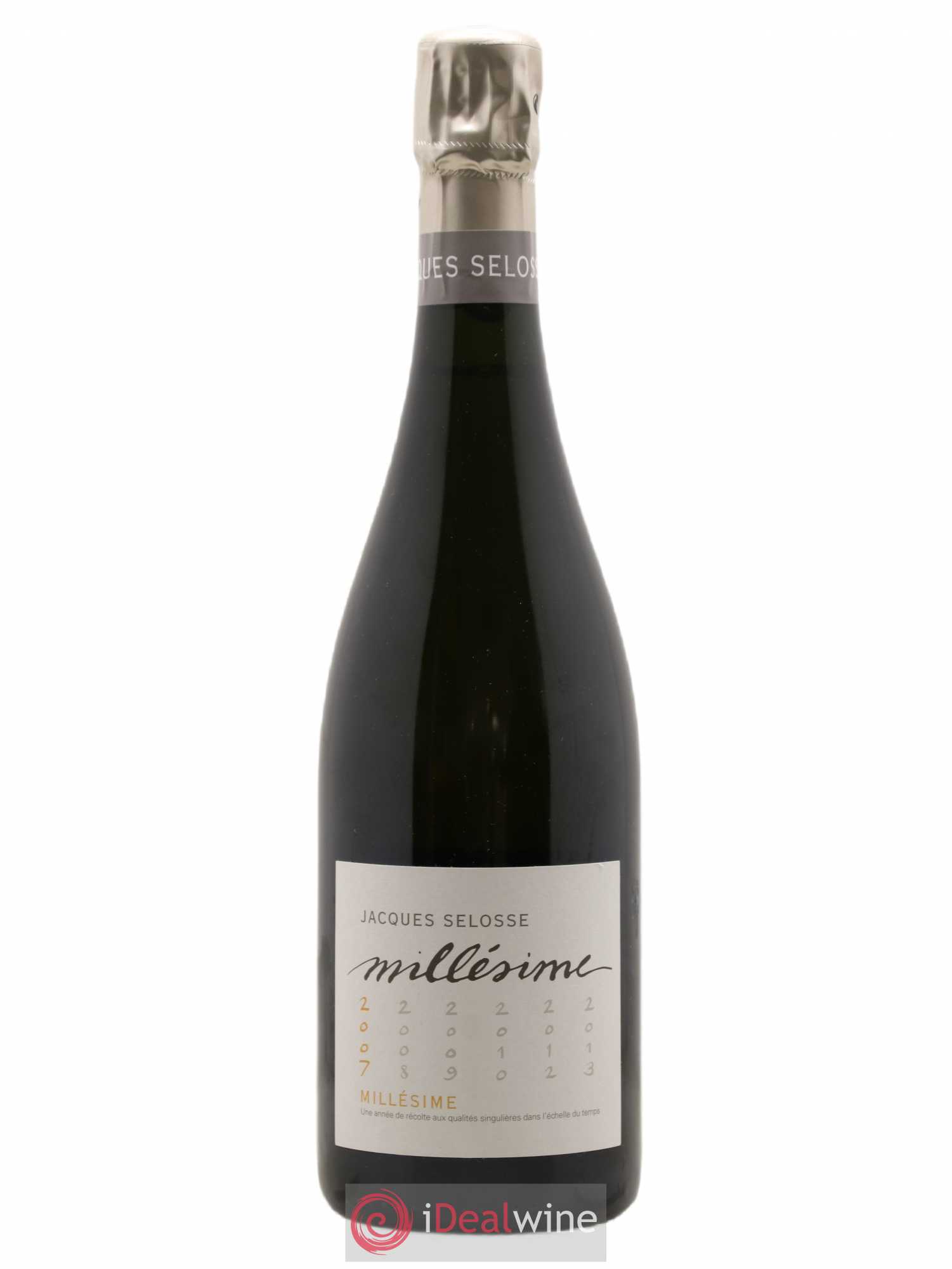 1er Cru Millésimé Extra-Brut Jacques Selosse 2007 - Lot de 1 bouteille - 0