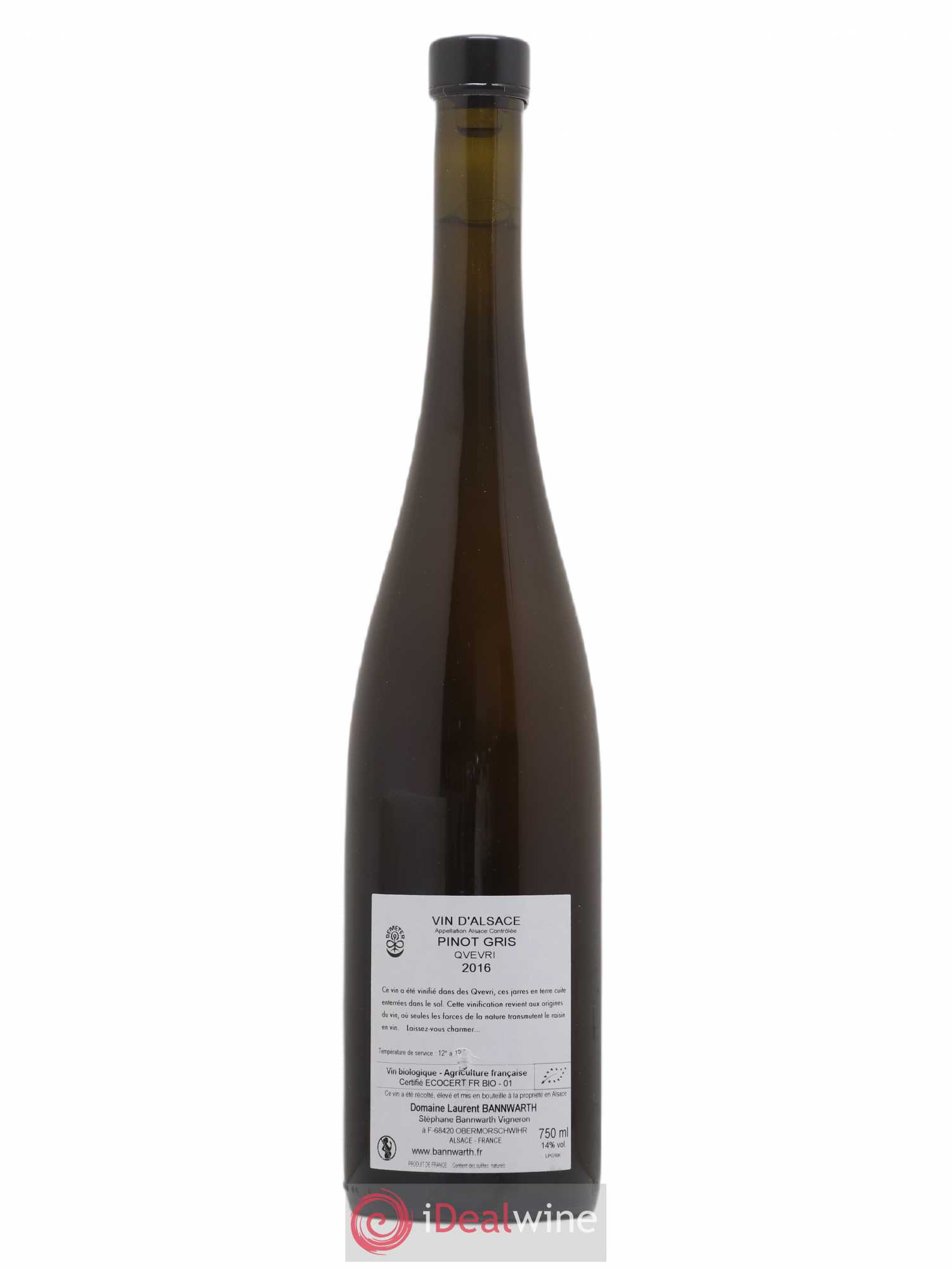 Alsace Qvevri Pinot Gris domaine Laurent Bannwarth 2016 - Posten von 1 Flasche - 1