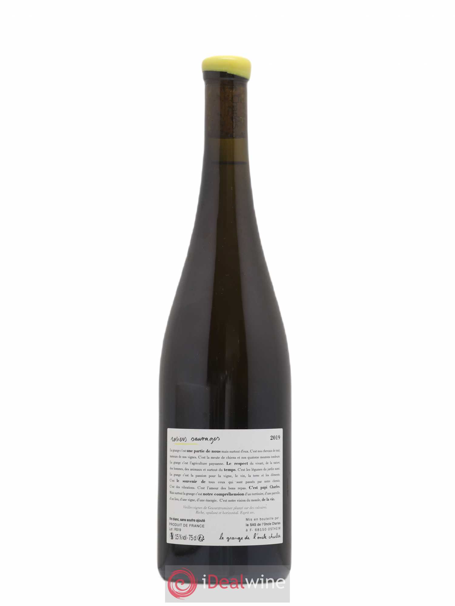 Vin de France Rosiers Sauvages la Grange de l'Oncle Charles (sans prix de réserve) 2019 - Lot de 1 bouteille - 1