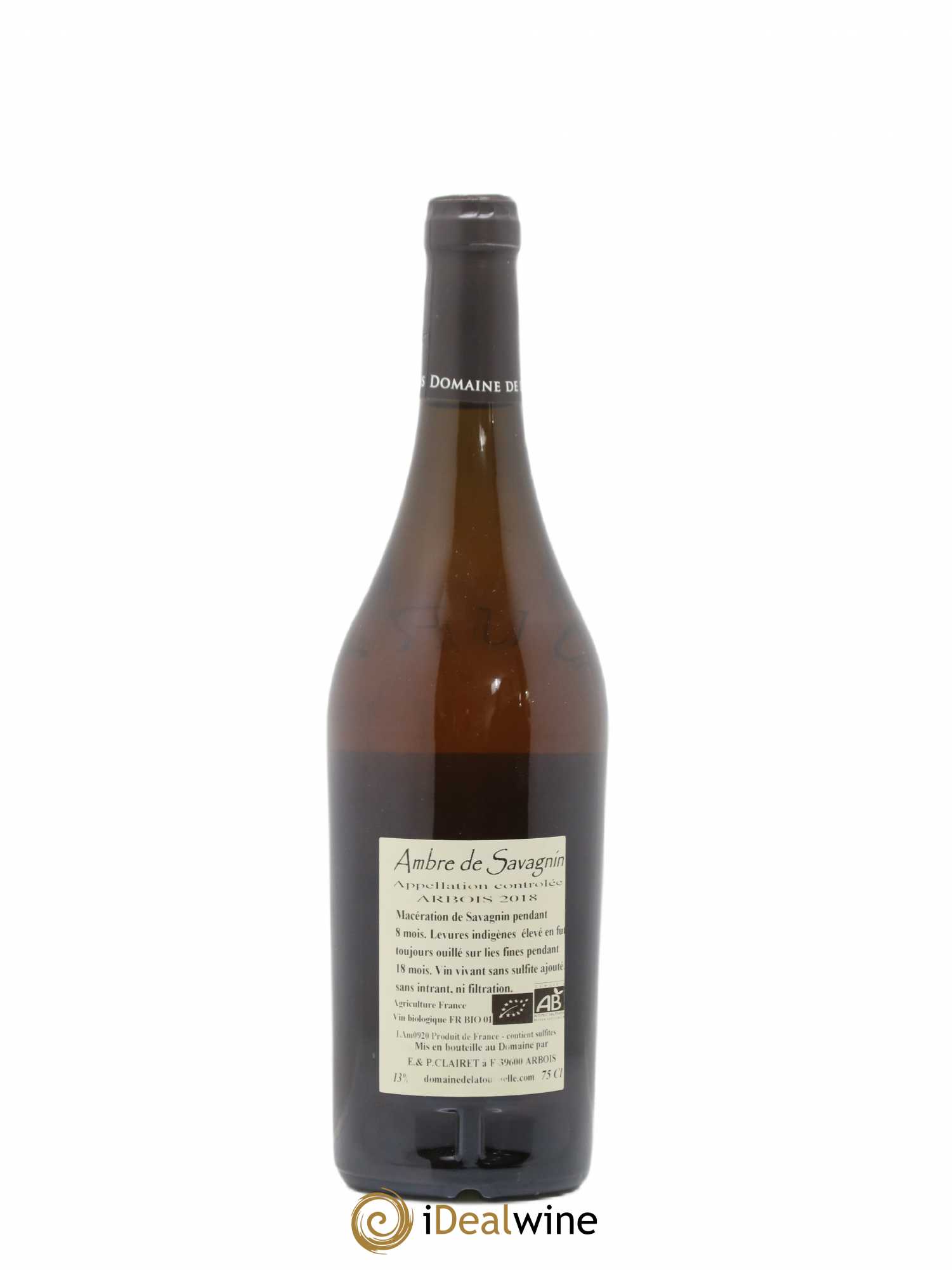 Arbois Ambre de savagnin Domaine de la Tournelle 2018 - Posten von 1 Flasche - 1