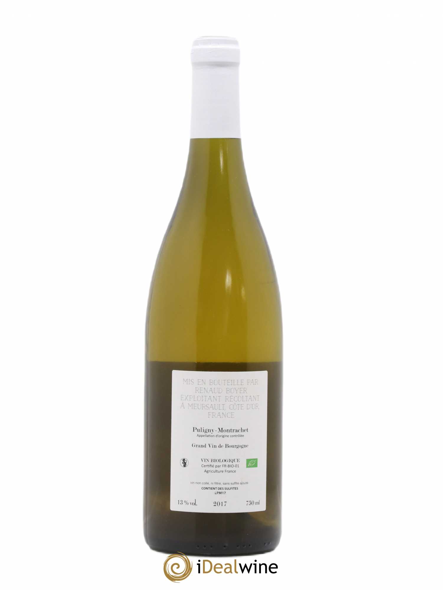Puligny-Montrachet Les Reuchaux Renaud Boyer 2017 - Lot de 1 bouteille - 1