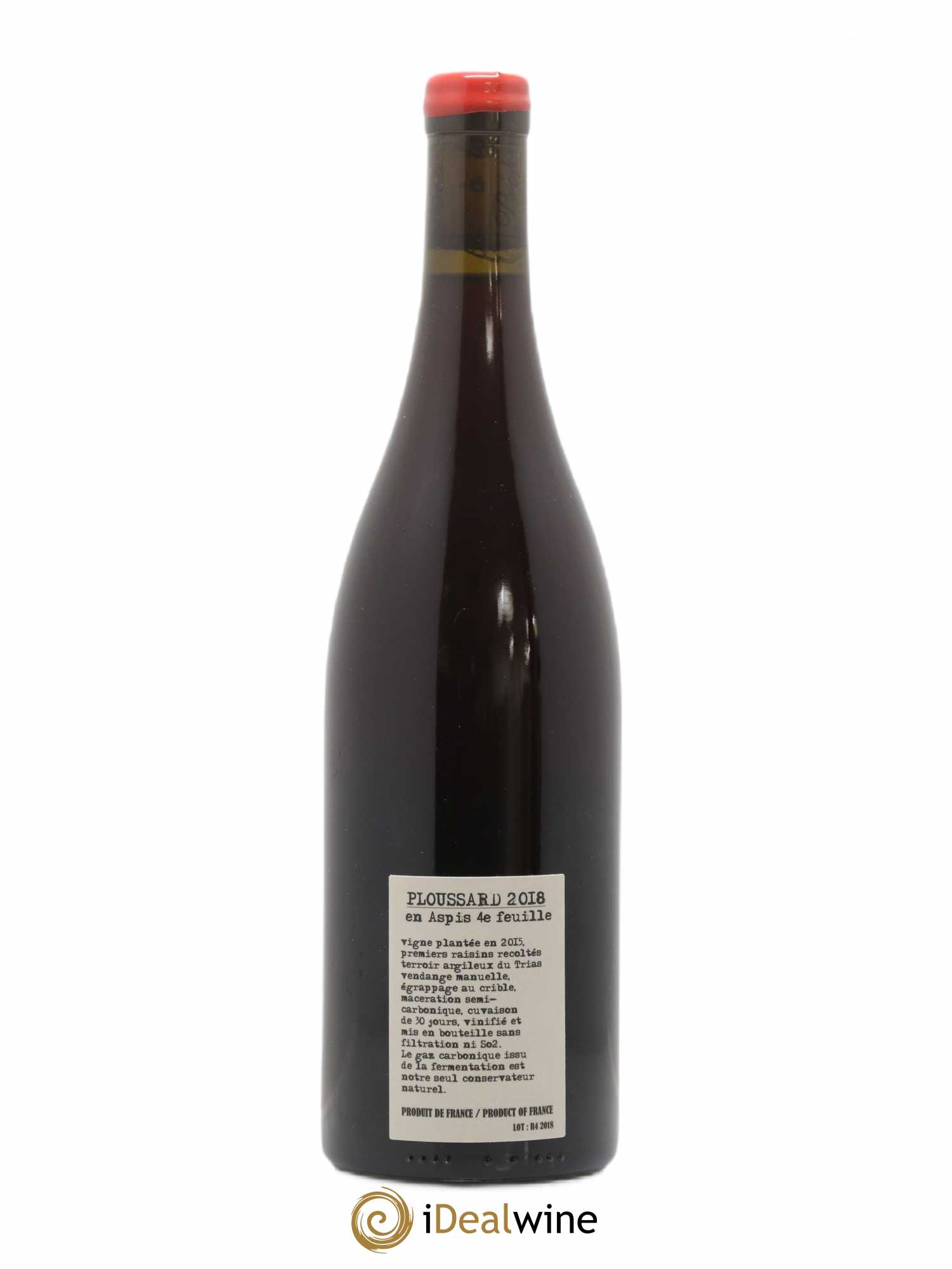 Arbois-Pupillin Ploussard En Aspis Adeline Houillon & Renaud Bruyère 2018 - Lot de 1 bouteille - 1