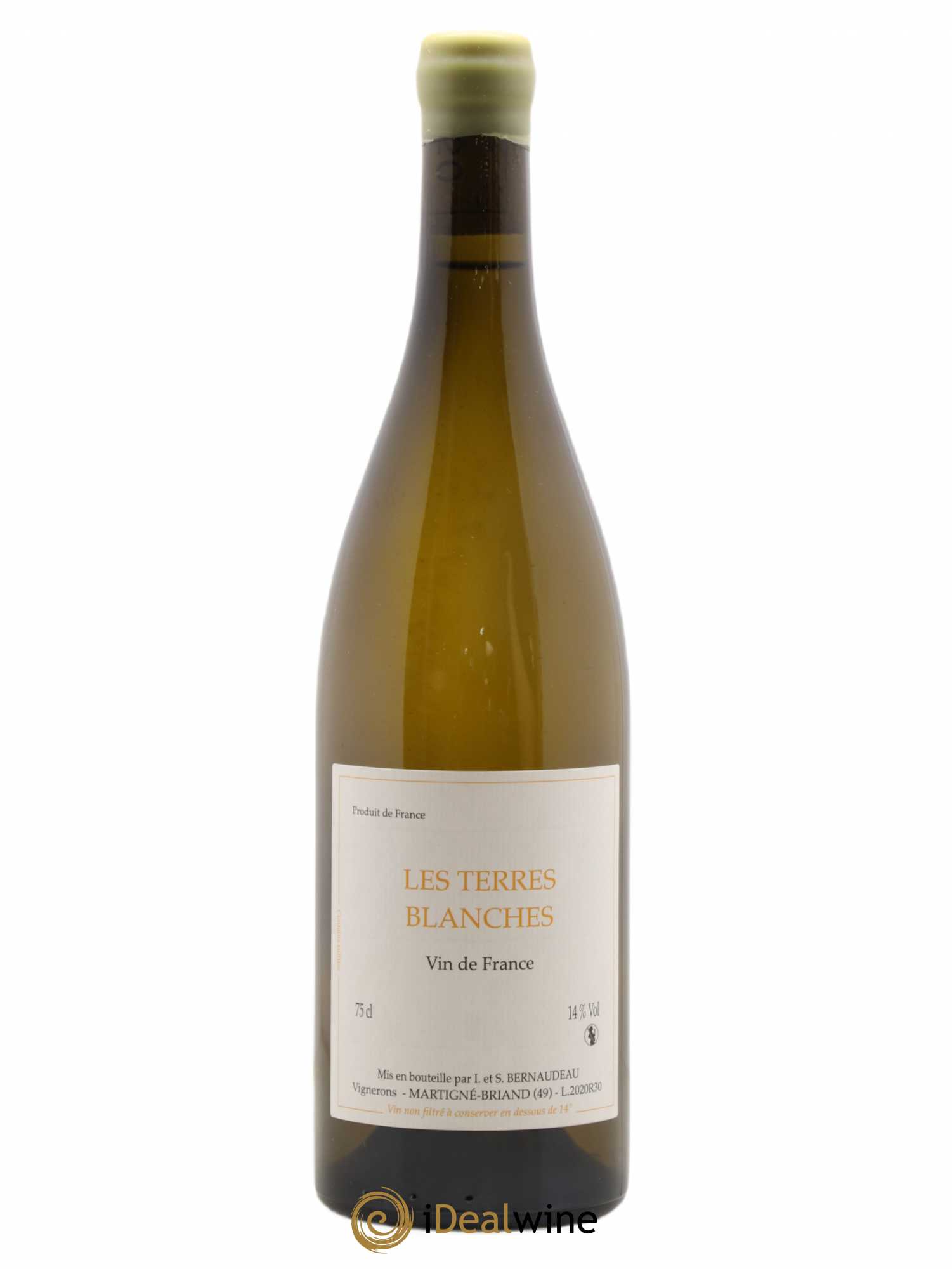 Vin de France Les Terres Blanches Stéphane Bernaudeau 2020 - Lot de 1 bouteille - 0