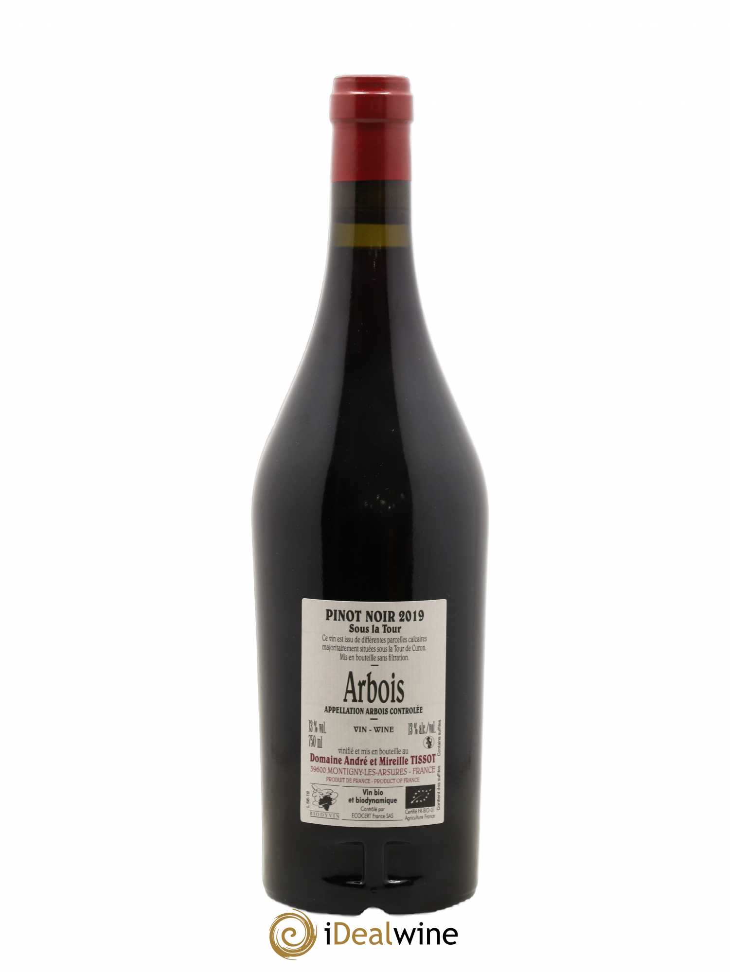 Arbois Sous la Tour Pinot Noir Bénédicte et Stéphane Tissot 2019 - Lot de 1 bouteille - 1