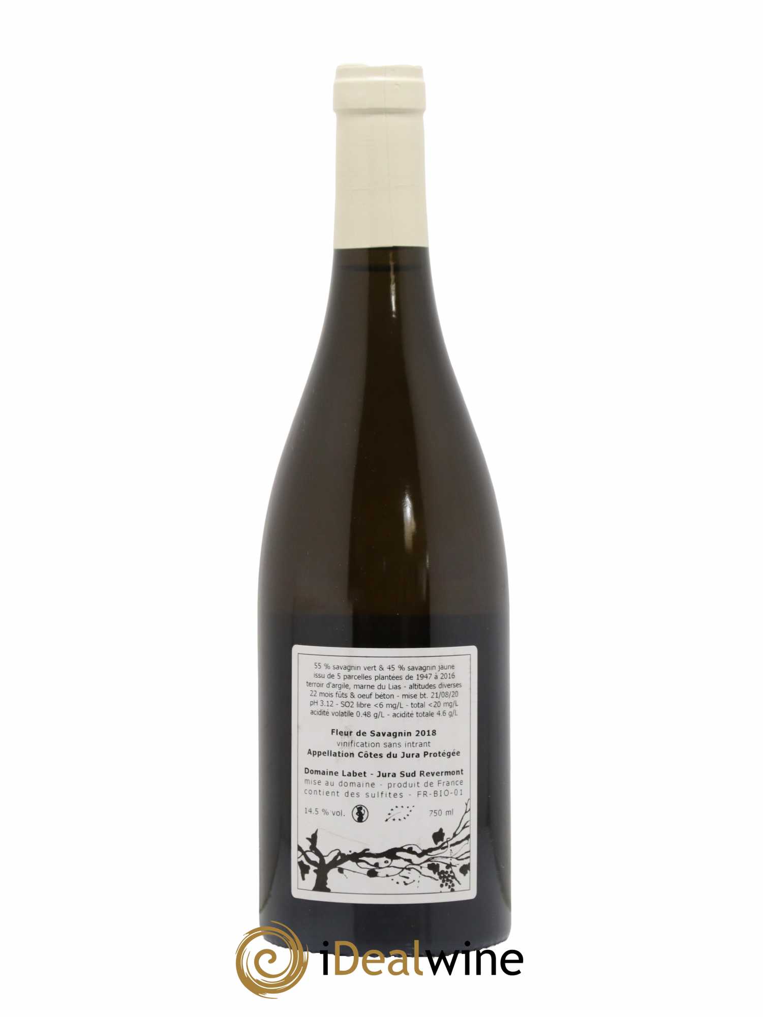 Côtes du Jura Fleur de Savagnin Romain - Julien - Charline Labet 2018 - Lot de 1 bouteille - 1