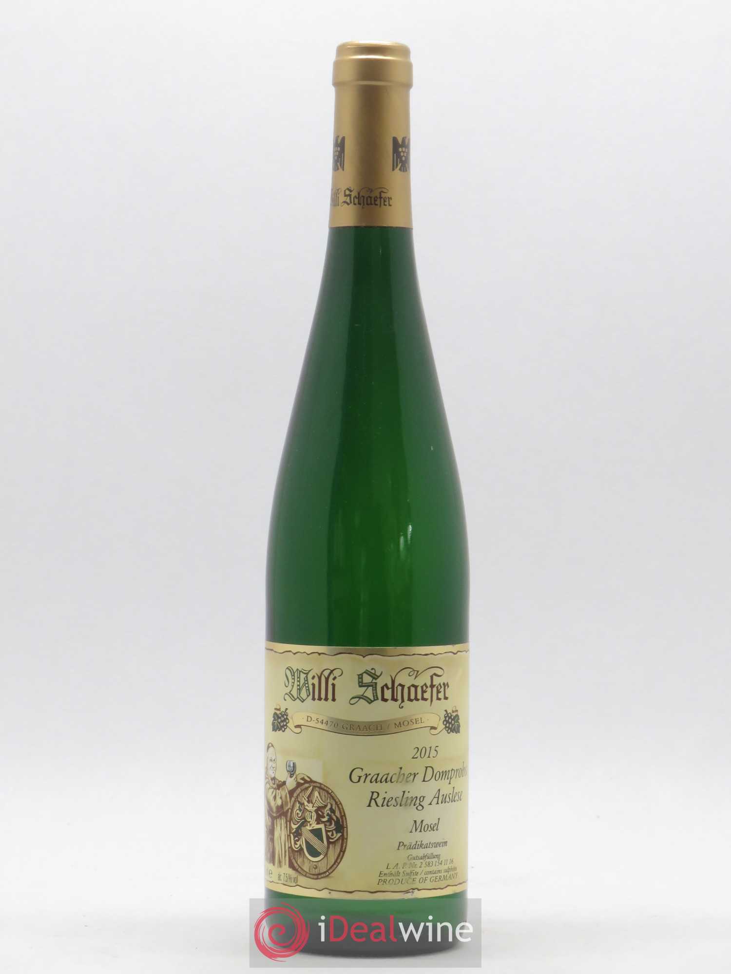 Riesling Willi Schaefer Graacher Domprobst Auslese 2015 - Lot de 1 bouteille - 0