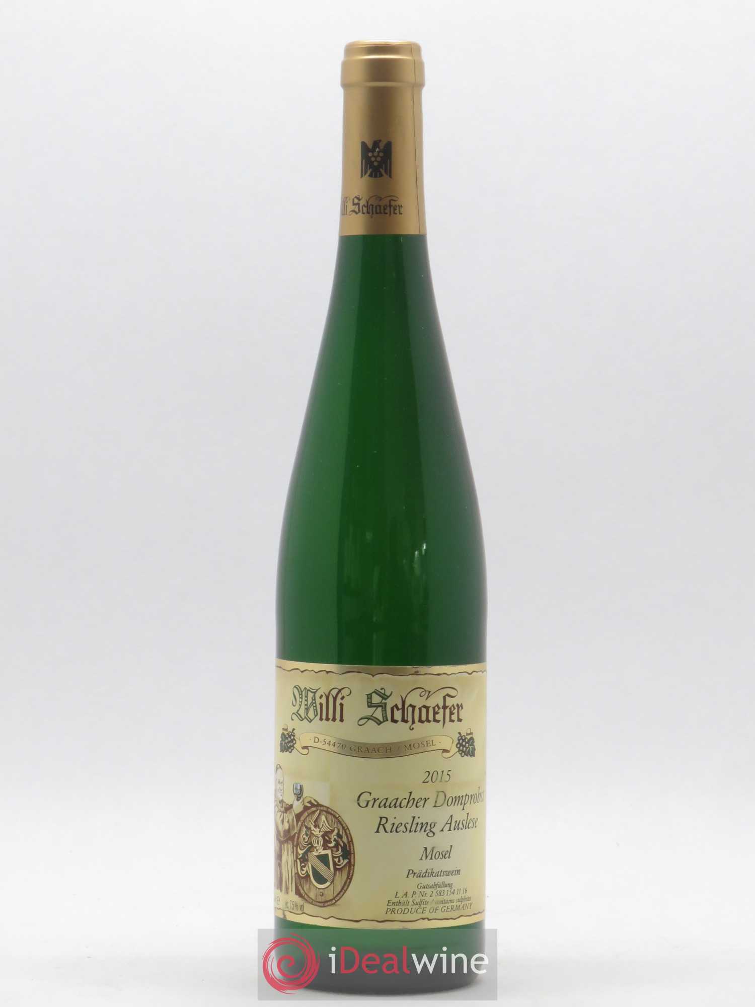 Riesling Willi Schaefer Graacher Domprobst Auslese 2015 - Lot de 1 bouteille - 0