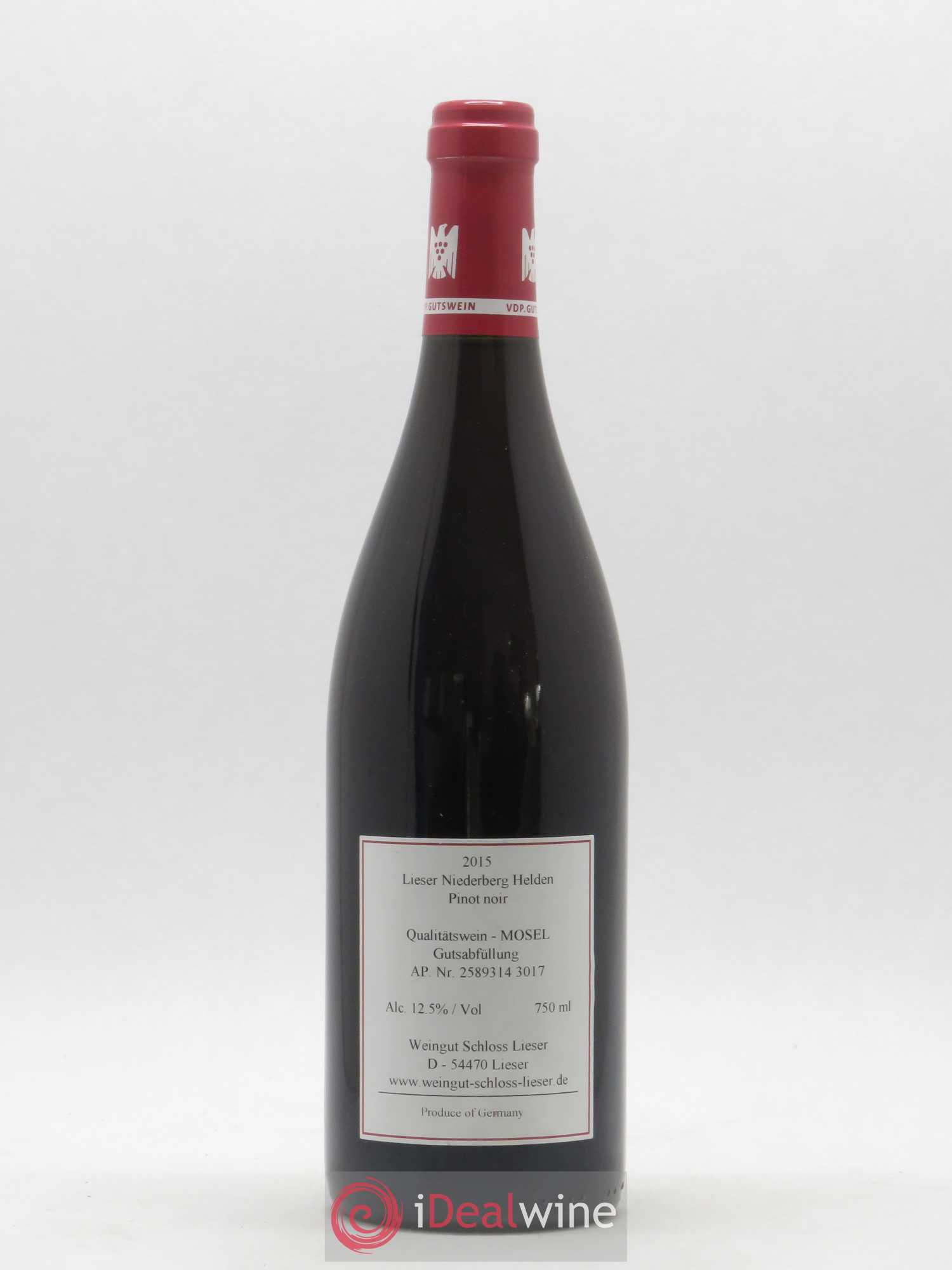 Allemagne Mosel Schloss Lieser-Thomas Haag Lieserer Niederberg Helden Pinot Noir 2015 - Posten von 1 Flasche - 1