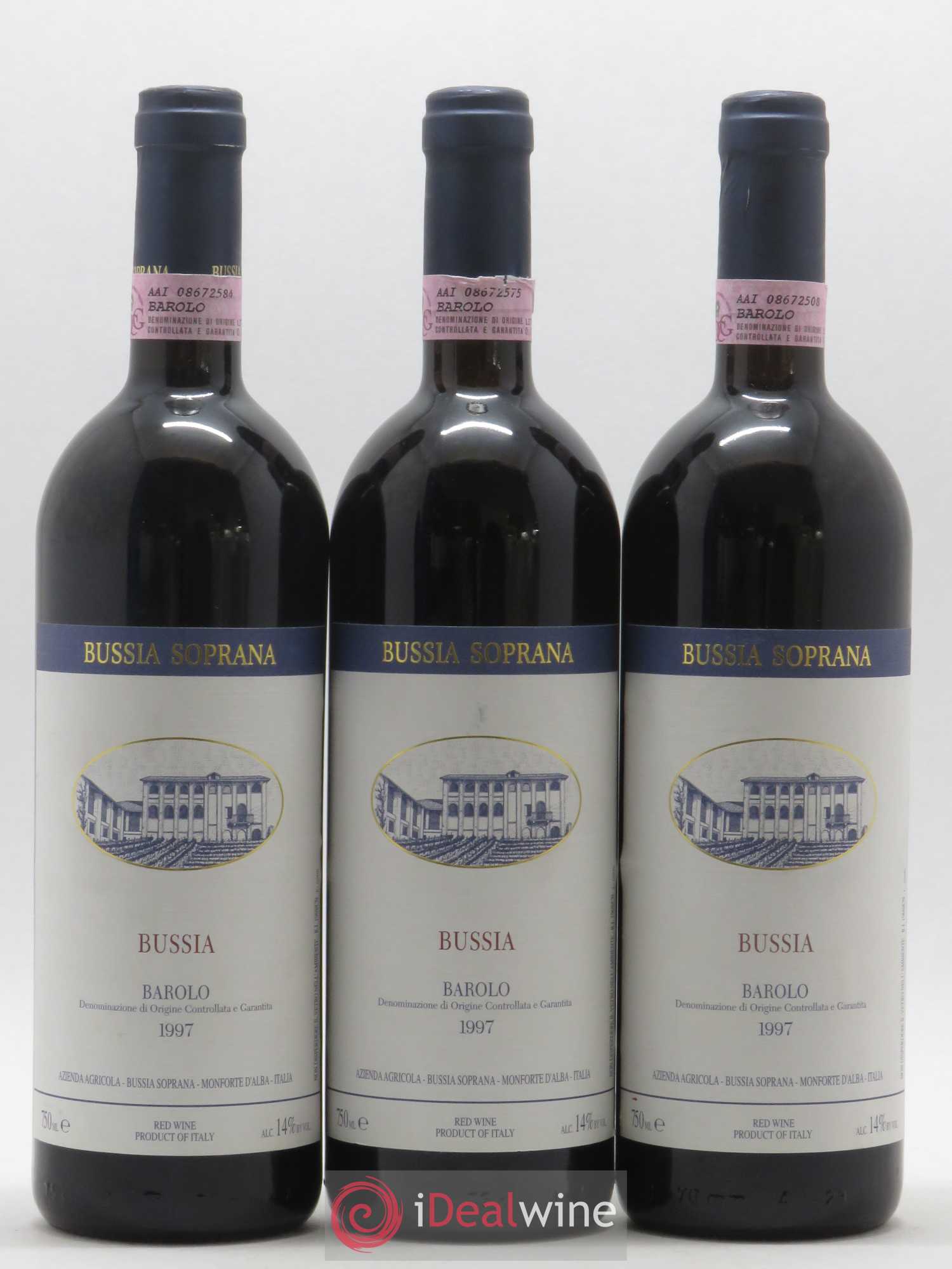 Barolo Bussia Soprana Bussia 1997 - Posten von 3 Flaschen - 0