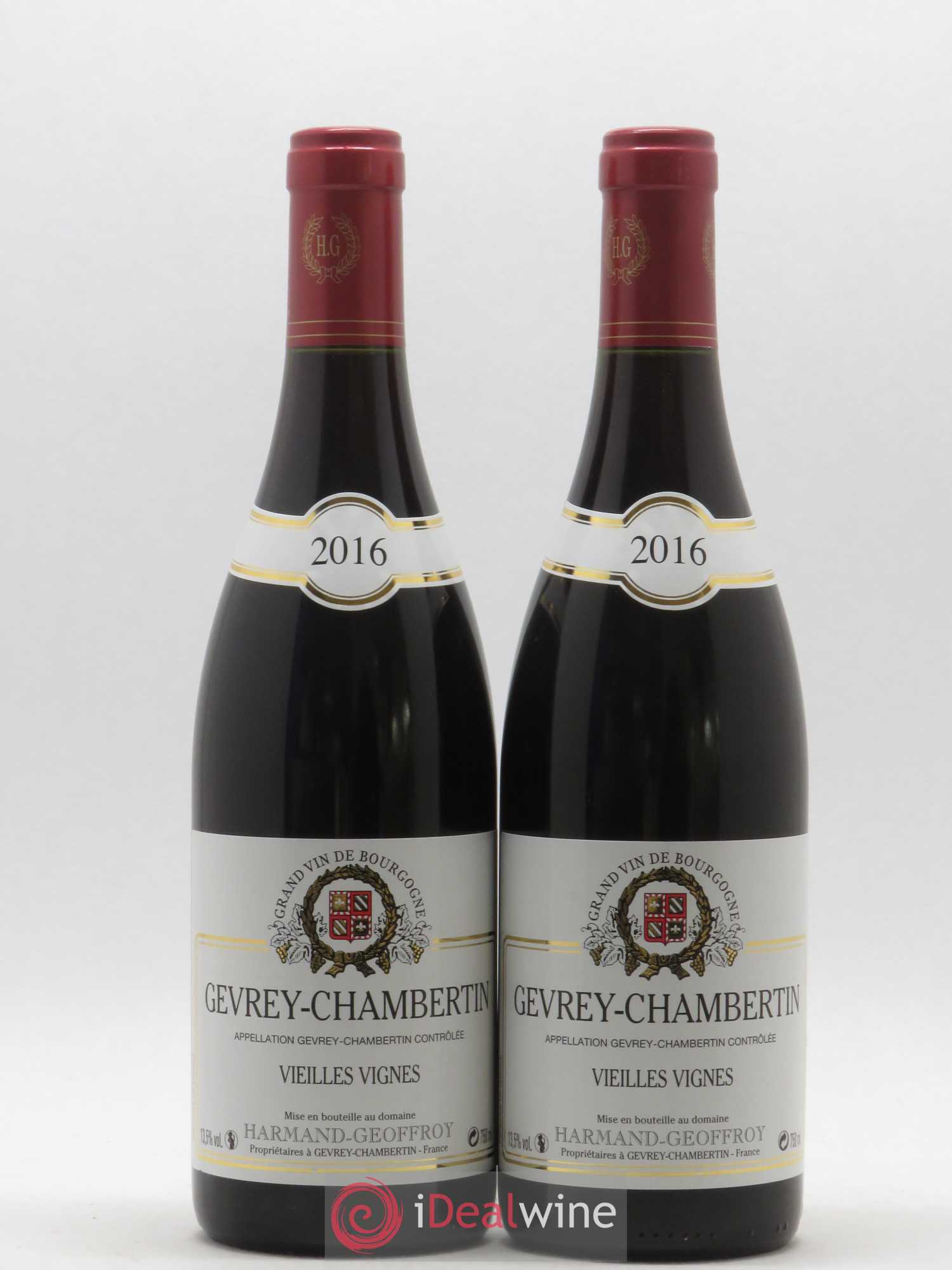 Gevrey-Chambertin Vieilles vignes Harmand-Geoffroy (Domaine) 2016 - Lot de 2 bouteilles - 0