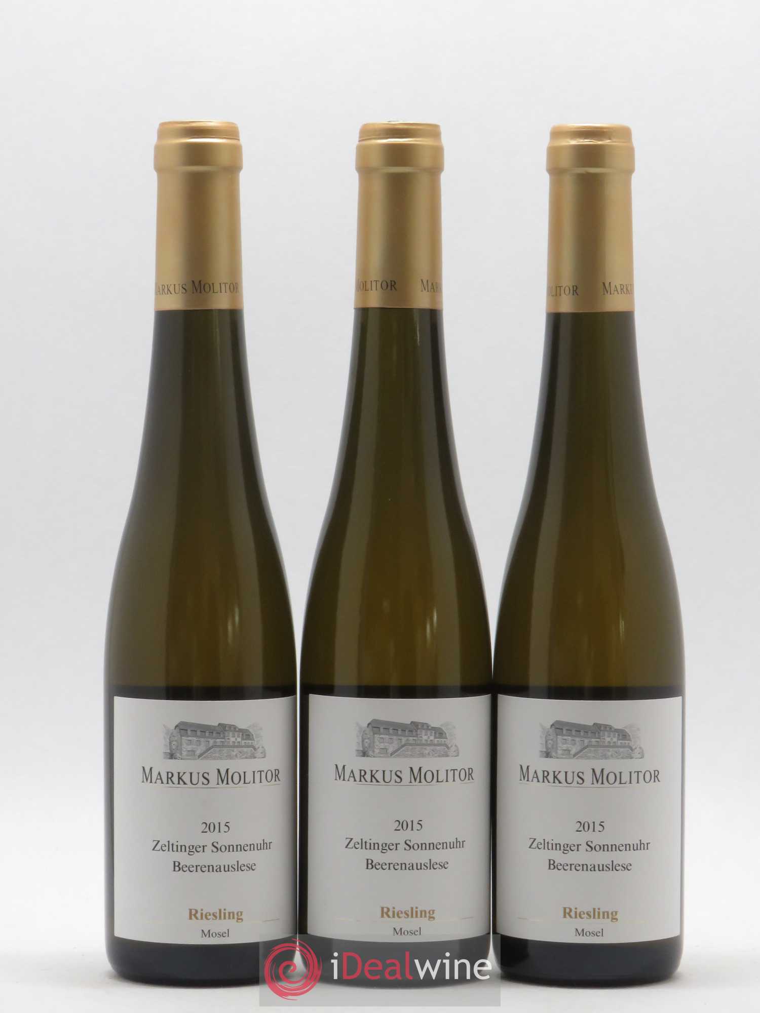Allemagne Mosel-Saar Markus Molitor Zeltinger Sonnenuhr Beerenauslese 2015 - Posten von 3 Demi-Flaschen - 0