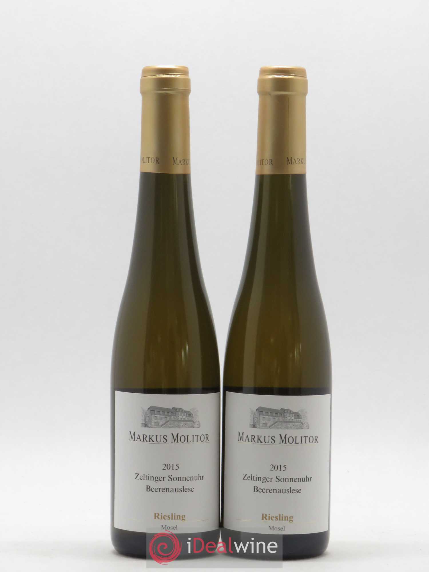 Allemagne Mosel-Saar Markus Molitor Zeltinger Sonnenuhr Beerenauslese 2015 - Posten von 2 Demi-Flaschen - 0