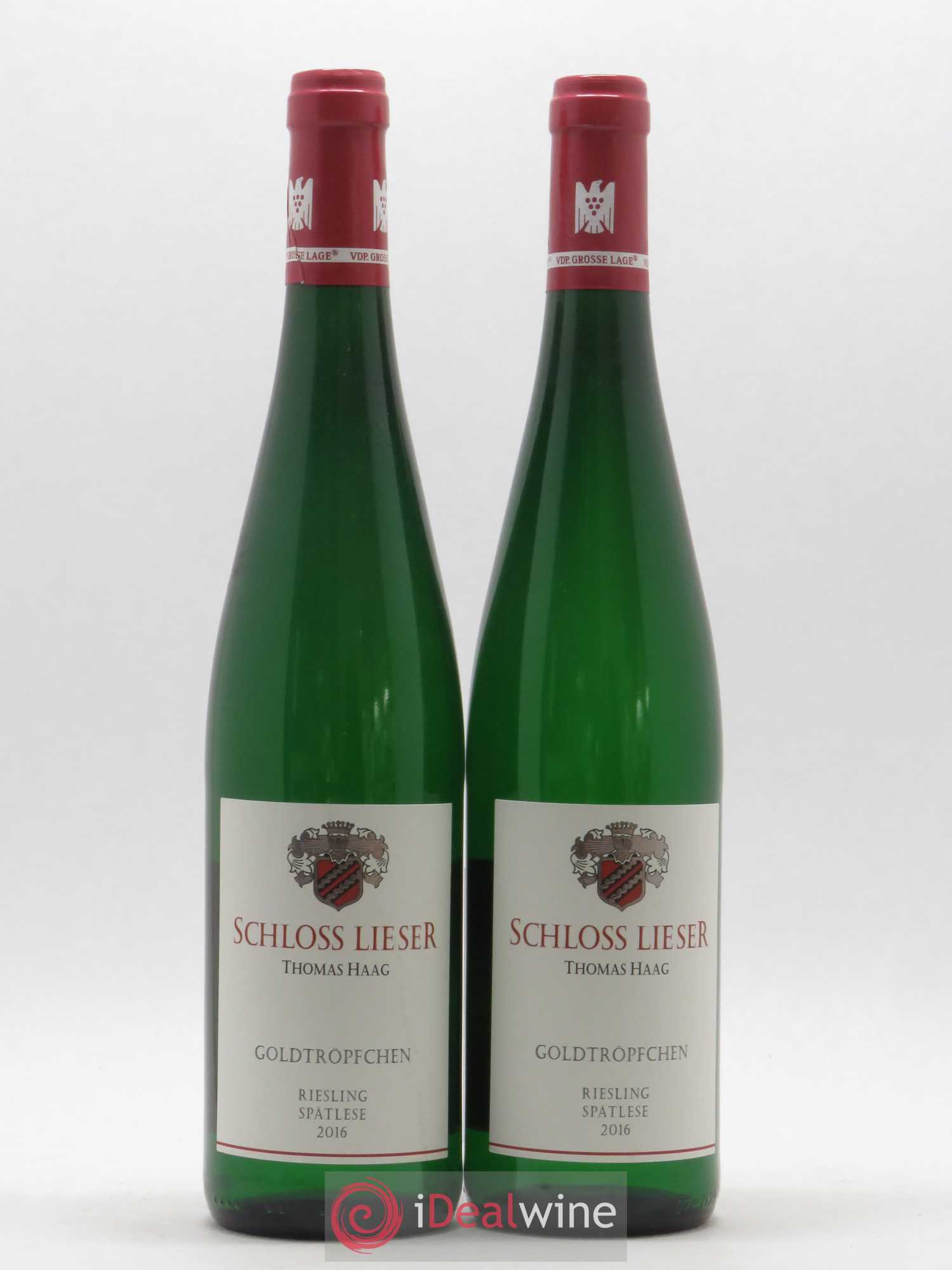 Allemagne Mosel-Saar Schloss Lieser-Thomas Haag Goldtropfchen Riesling Spatlese 2016 - Posten von 2 Flaschen - 0
