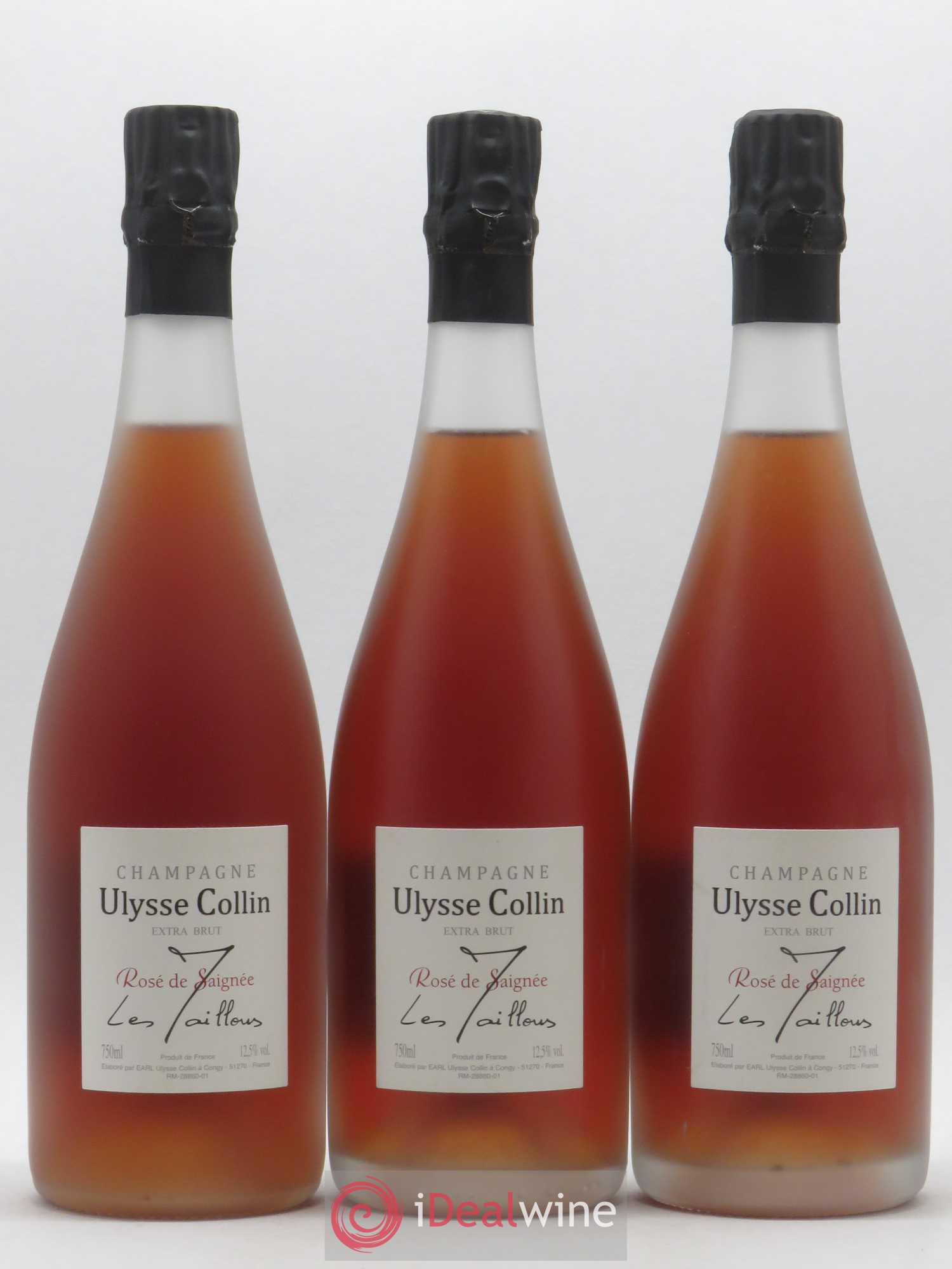 Champagne - Rosé de Saignée Extra Brut Les Maillons Ulysse Colin - Posten von 3 Flaschen - 0