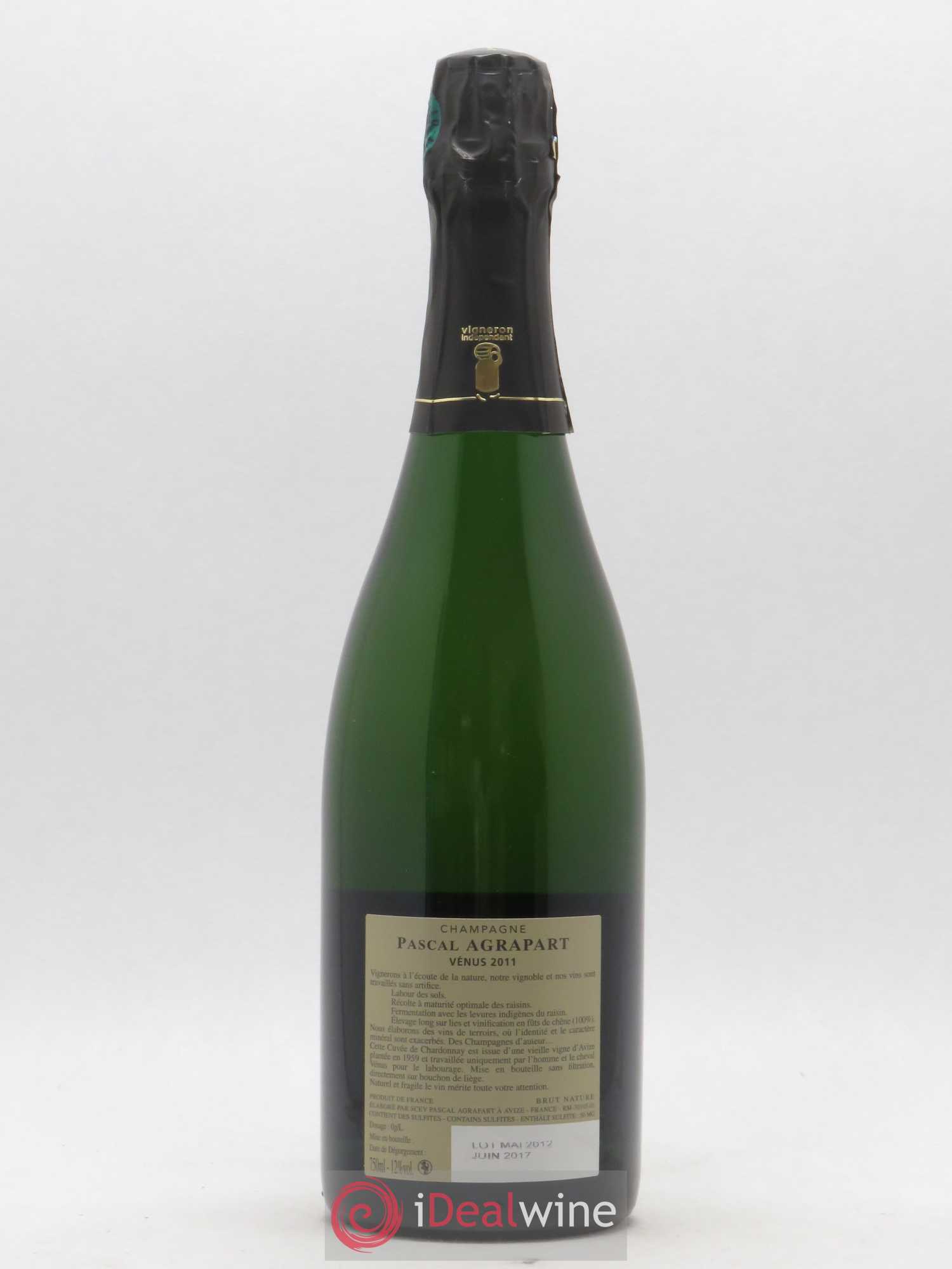 Vénus Blanc de Blancs Brut Nature Pascal Agrapart 2011 - Lot de 1 bouteille - 1
