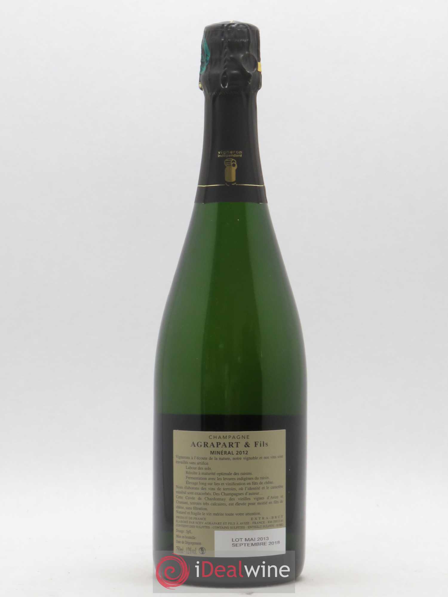 Minéral Blanc de Blancs Extra-Brut Agrapart & Fils 2012 - Lot de 1 bouteille - 1