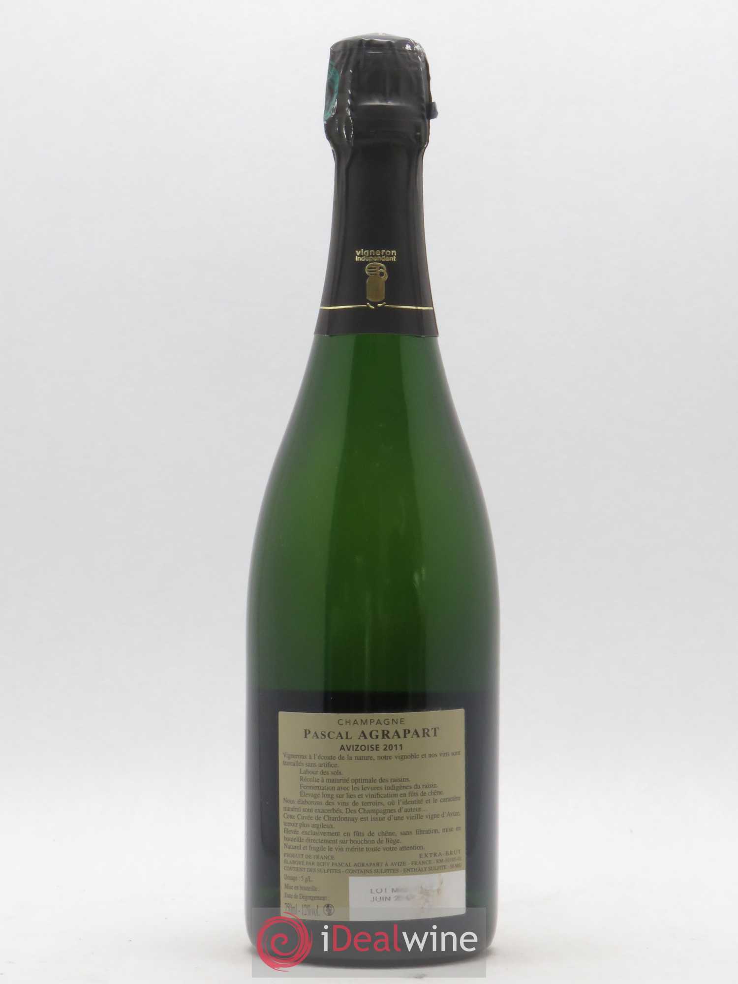 Avizoise Blanc de Blancs Brut Nature Pascal Agrapart 2011 - Lot de 1 bouteille - 1