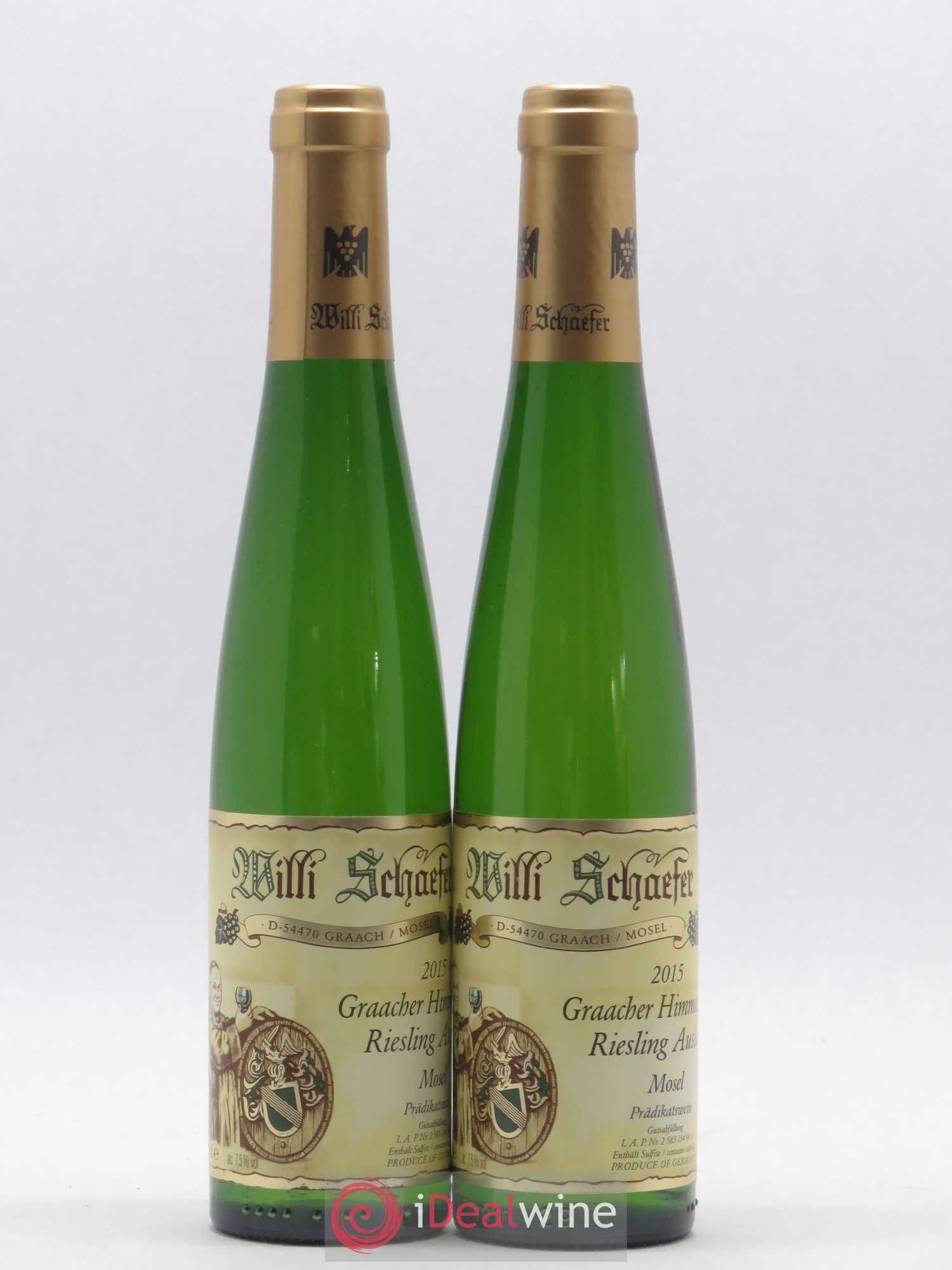 Allemagne Mosel-Saar Weingut Willi Schaefer Graacher Himmelreich Riesling Auslese 2015 - Posten von 2 Demi-Flaschen - 0