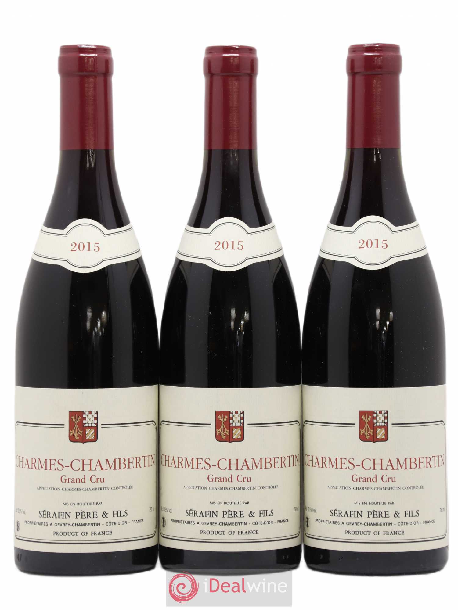 Charmes-Chambertin Grand Cru Christian Sérafin Père et Fils 2015 - Lot de 3 bouteilles - 0