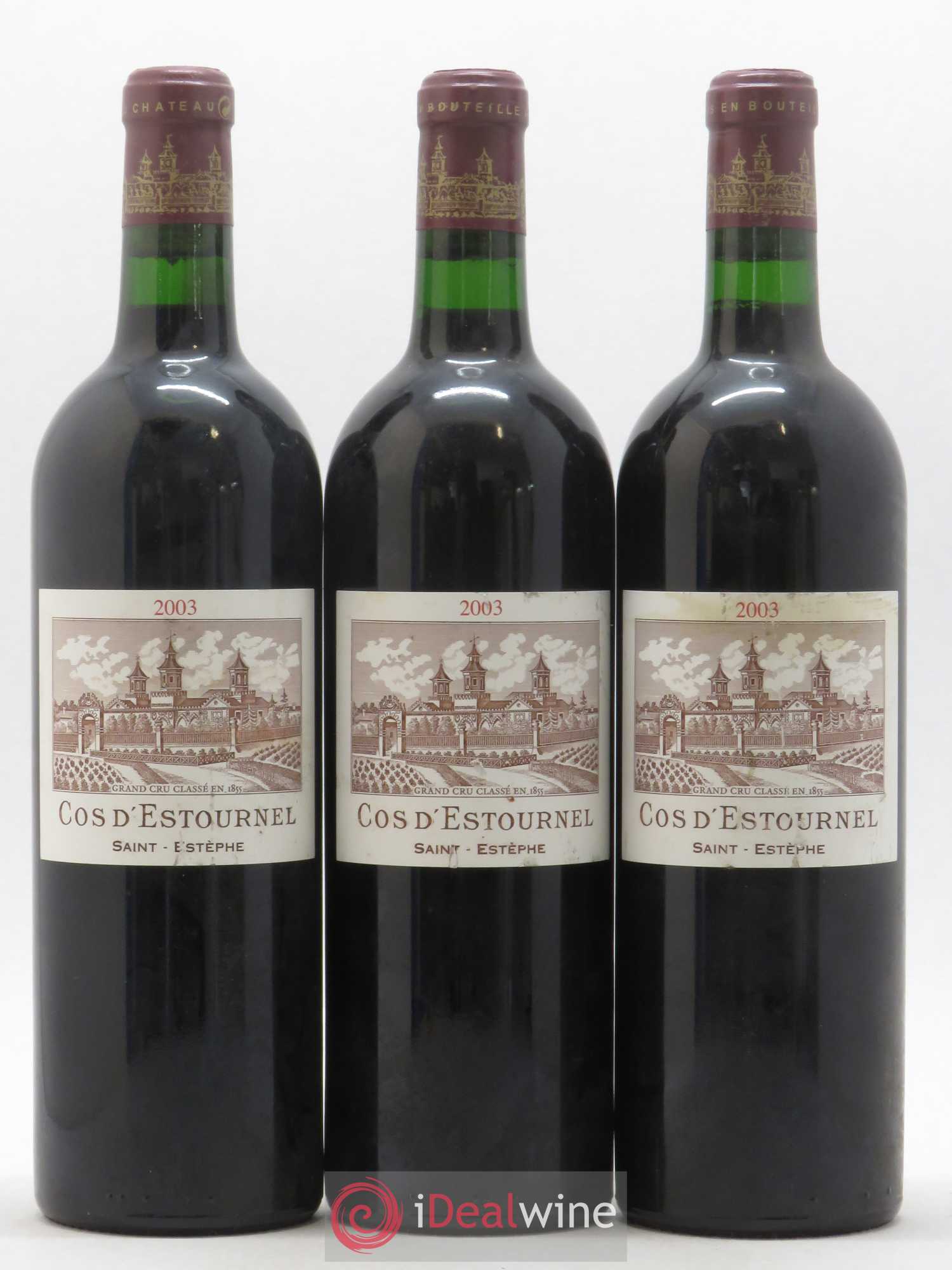 Cos d'Estournel 2ème Grand Cru Classé 2003 - Lot de 3 bouteilles - 0
