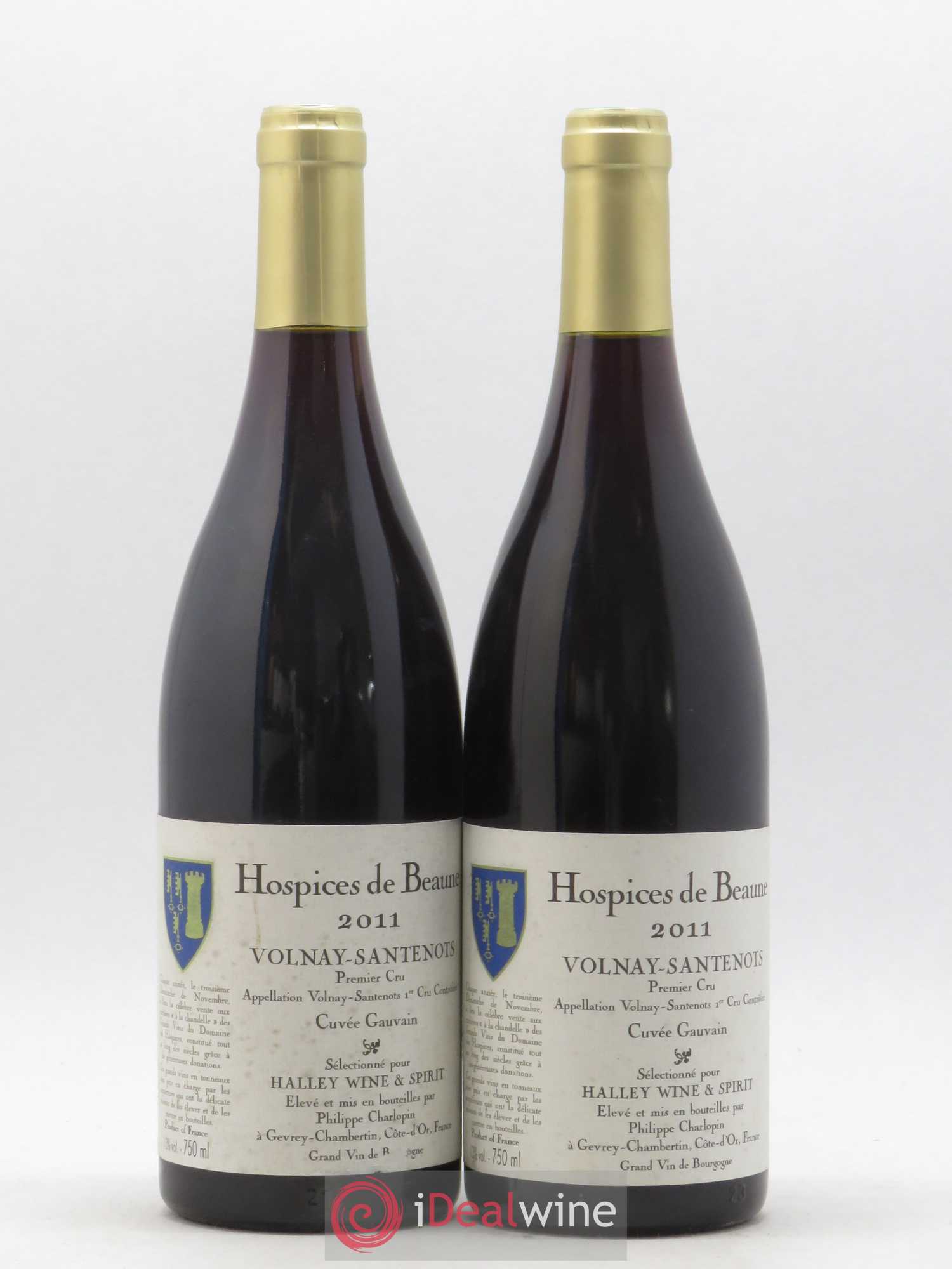 Volnay 1er Cru Santenots Cuvée Gauvain Hospices De Beaune Philippe Charlopin 2011 - Posten von 2 Flaschen - 0