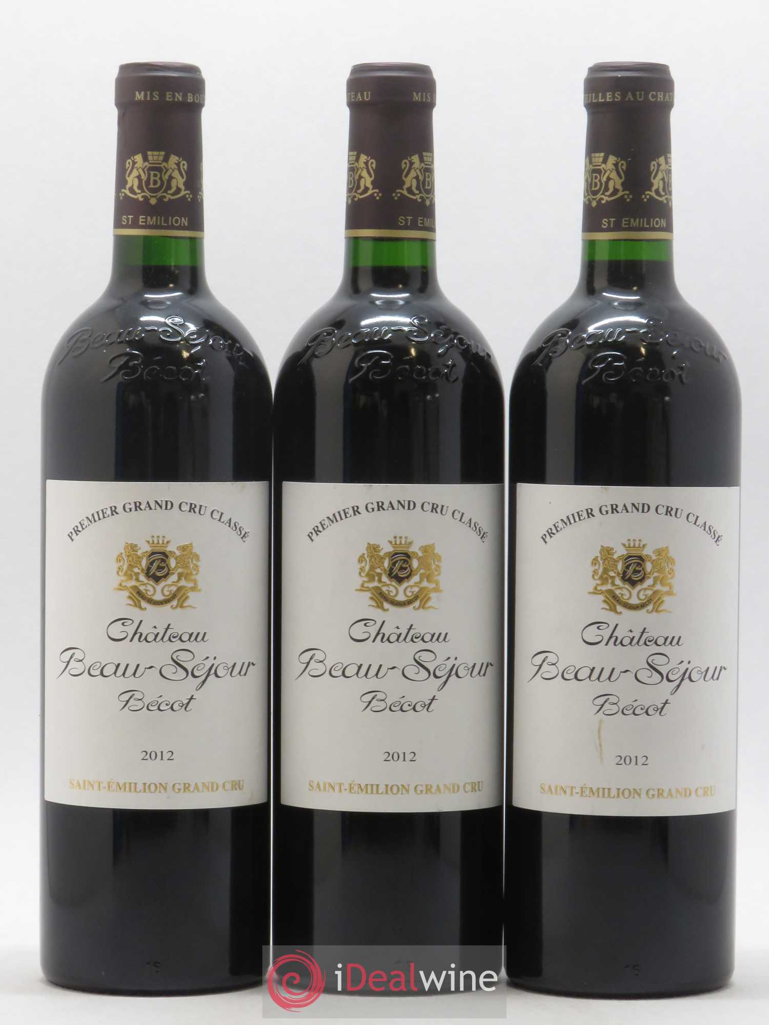 Château Beau-Séjour Bécot 1er Grand Cru Classé B 2012 - Lot de 3 bouteilles - 0