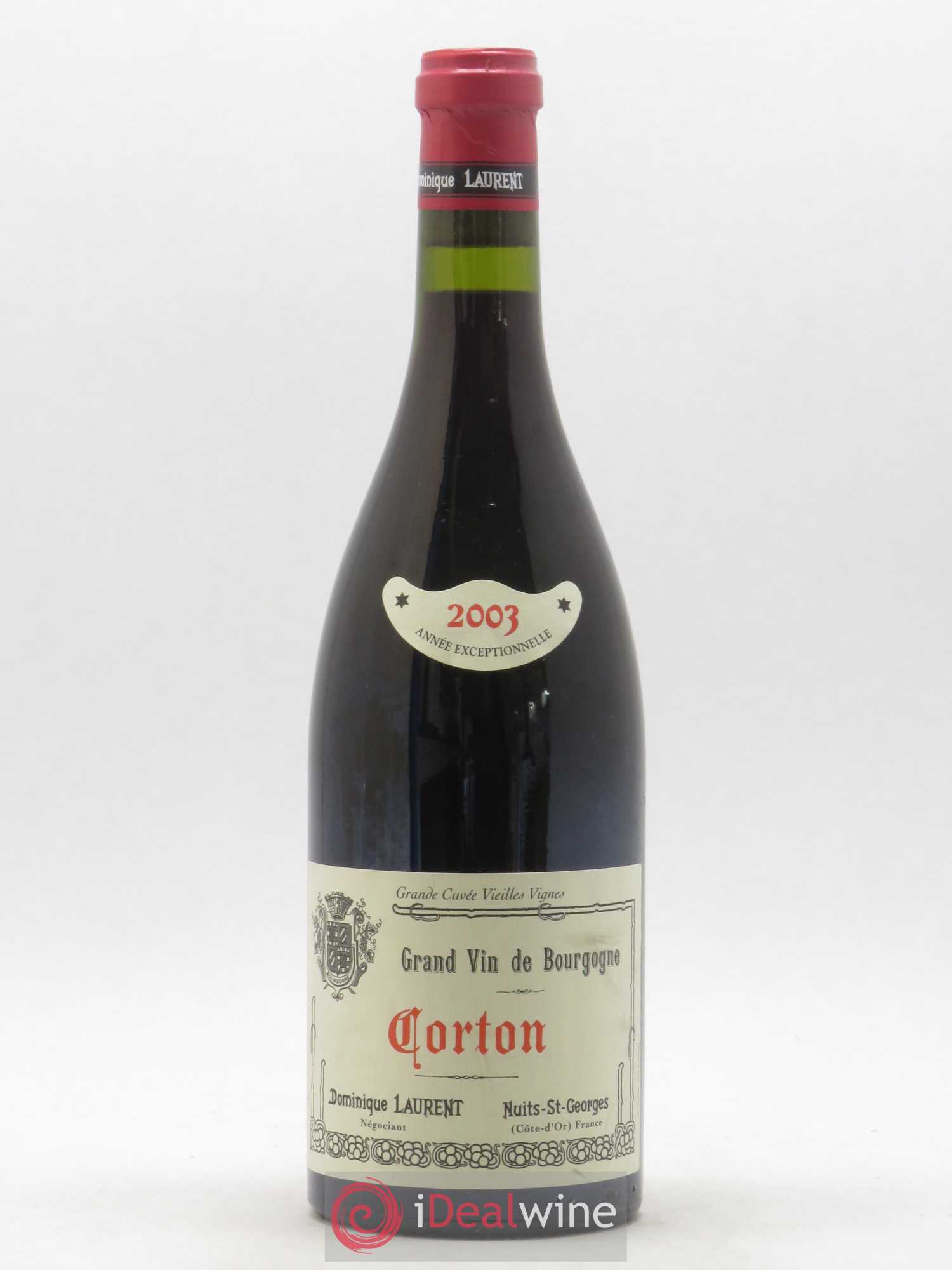 Corton Grand Cru Cuvée Vieilles Vignes Dominique Laurent 2003 - Lot de 1 bouteille - 0