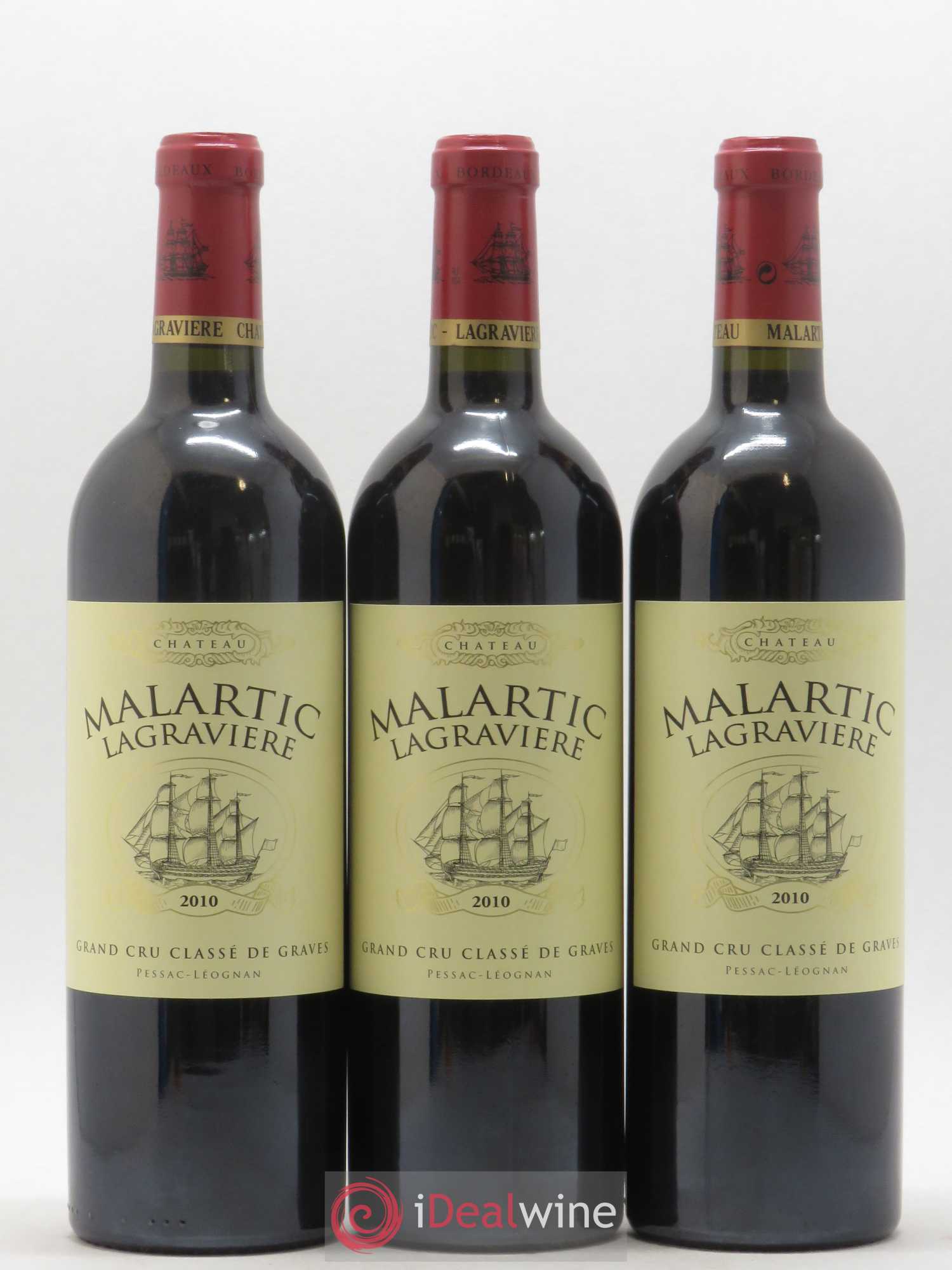 Château Malartic-Lagravière Cru Classé de Graves 2010 - Lot de 3 bouteilles - 0