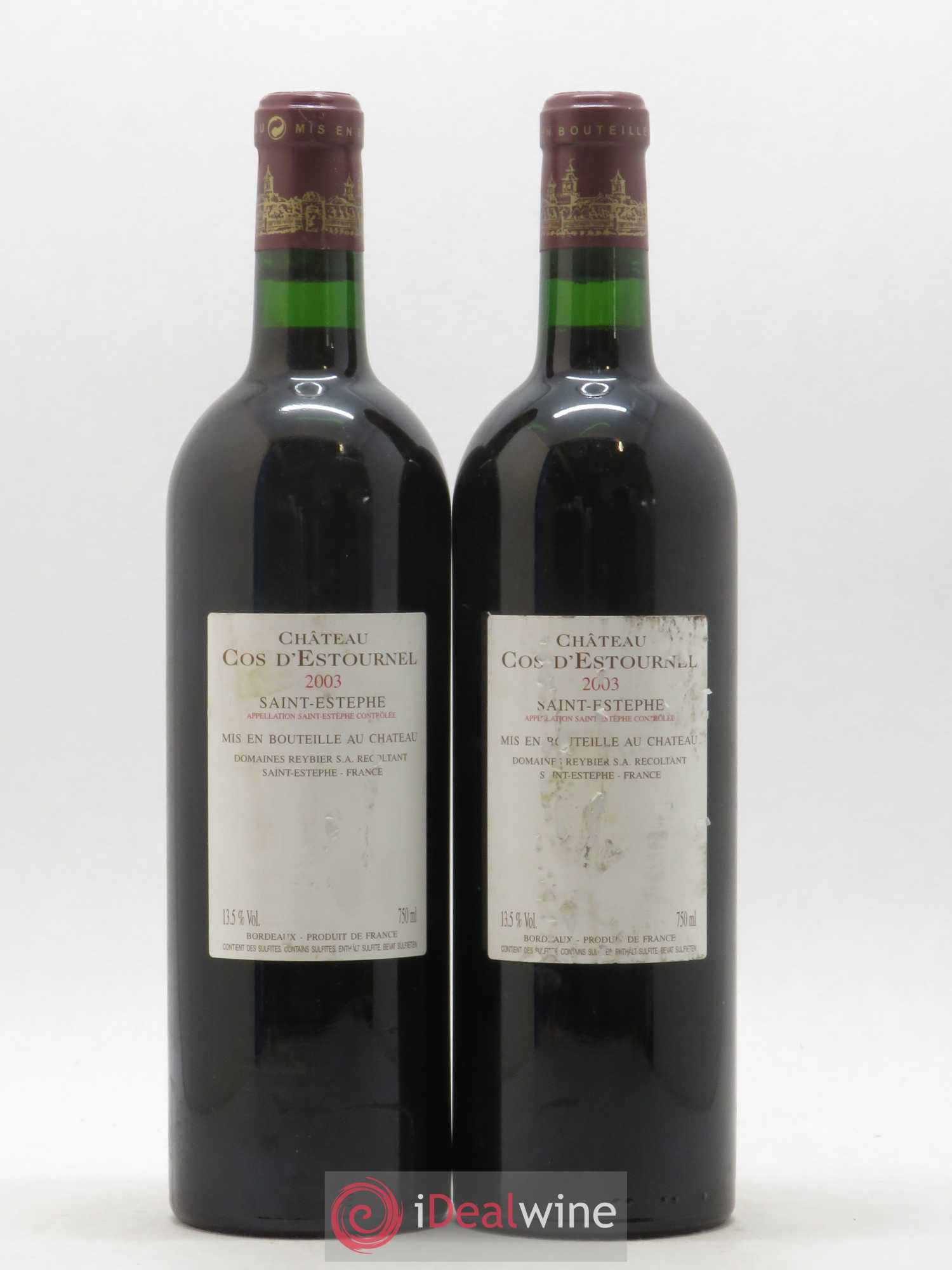 Cos d'Estournel 2ème Grand Cru Classé 2003 - Lot de 2 bouteilles - 1