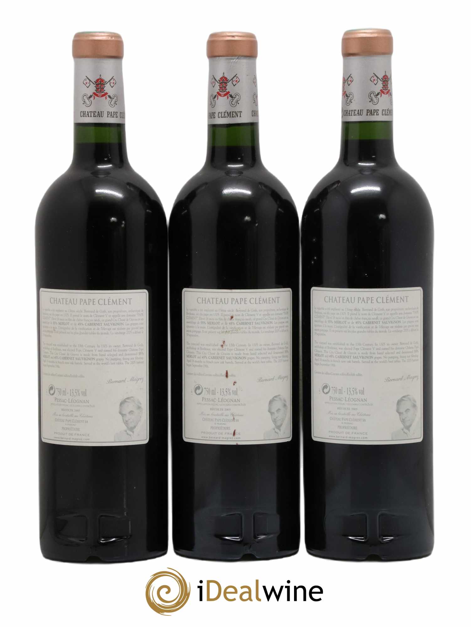 Château Pape Clément Cru Classé de Graves 2005 - Lot de 3 bouteilles - 1
