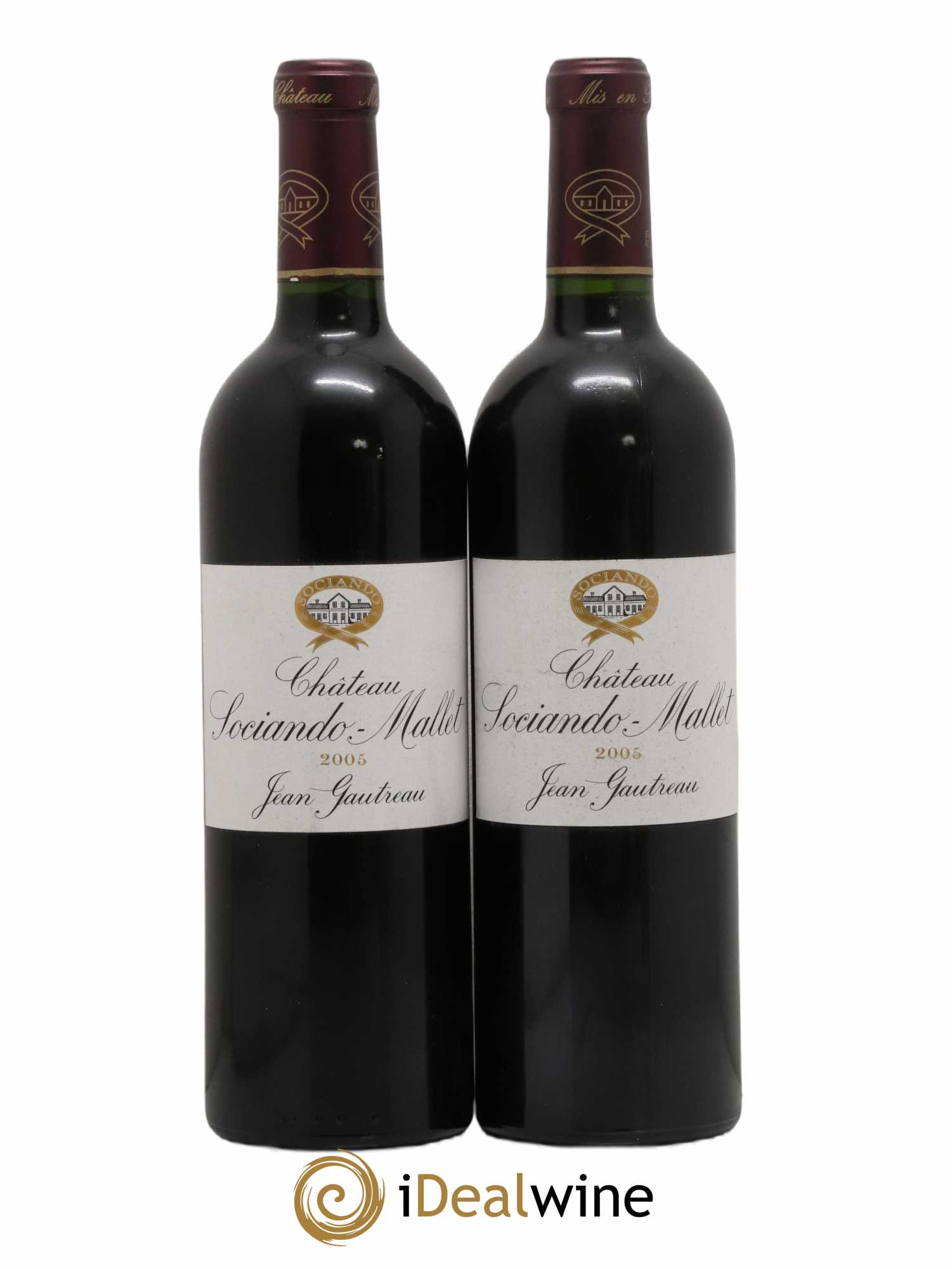 Château Sociando Mallet 2005 - Lot de 2 bouteilles - 0