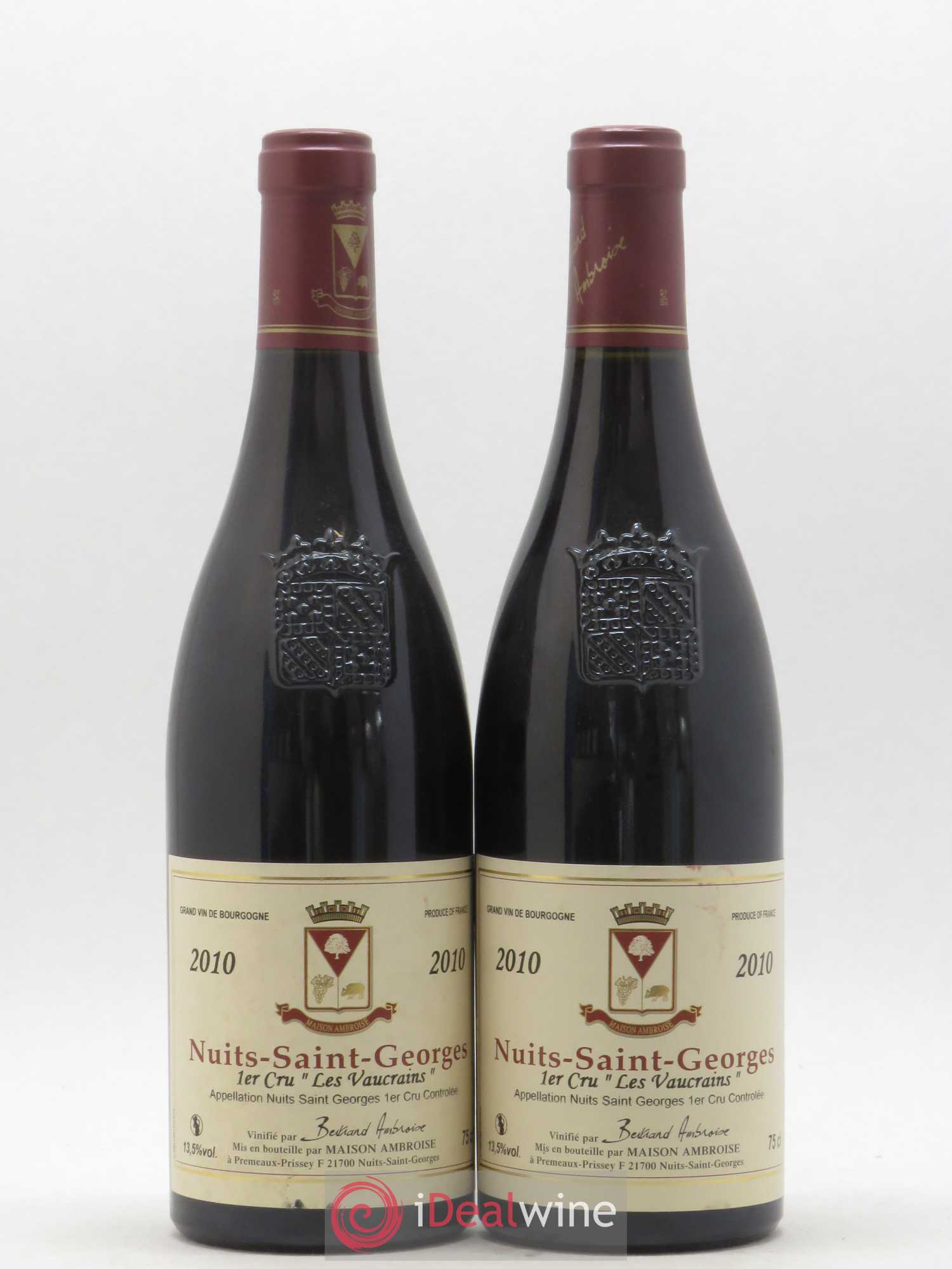 Nuits-Saint-Georges 1er Cru Les Vaucrains Bertrand Ambroise 2010 - Posten von 2 Flaschen - 0
