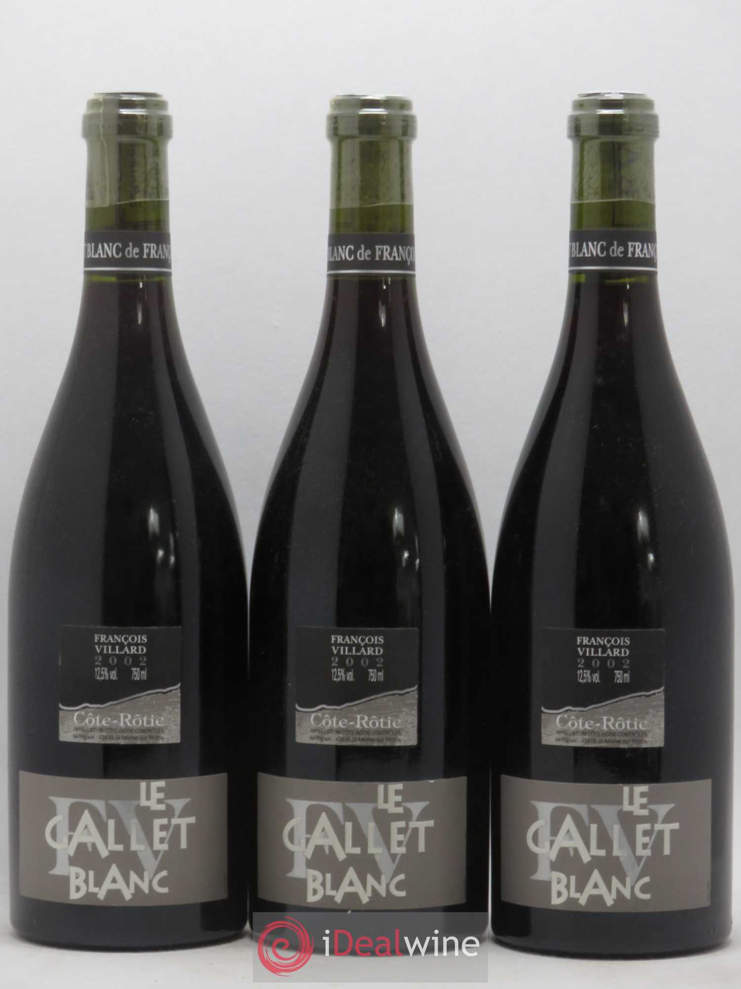 Côte-Rôtie Le Gallet Blanc François Villard 2002 - Lot de 3 bouteilles - 0