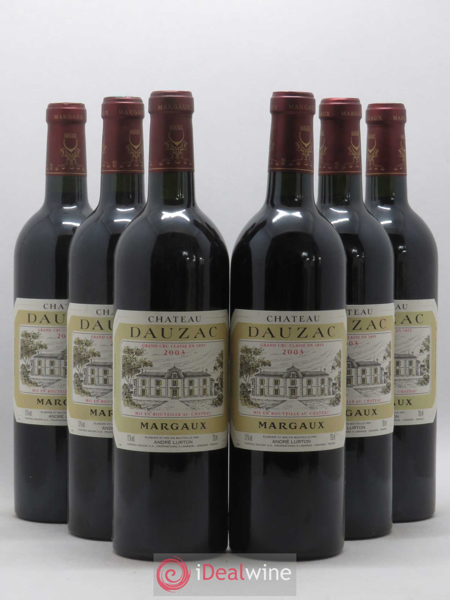 Château Dauzac 5ème Grand Cru Classé 2003 - Lot de 6 bouteilles - 0