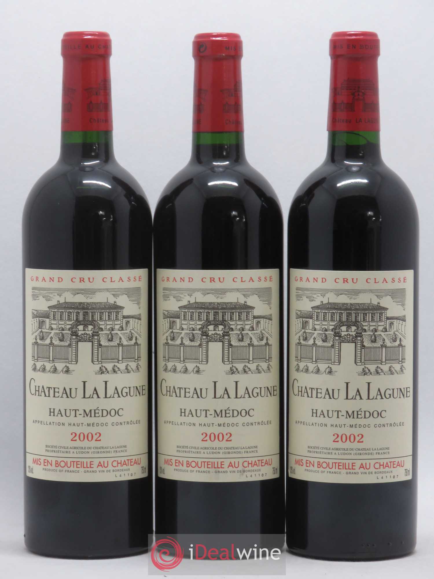 Château la Lagune 3ème Grand Cru Classé 2002 - Lot de 3 bouteilles - 0
