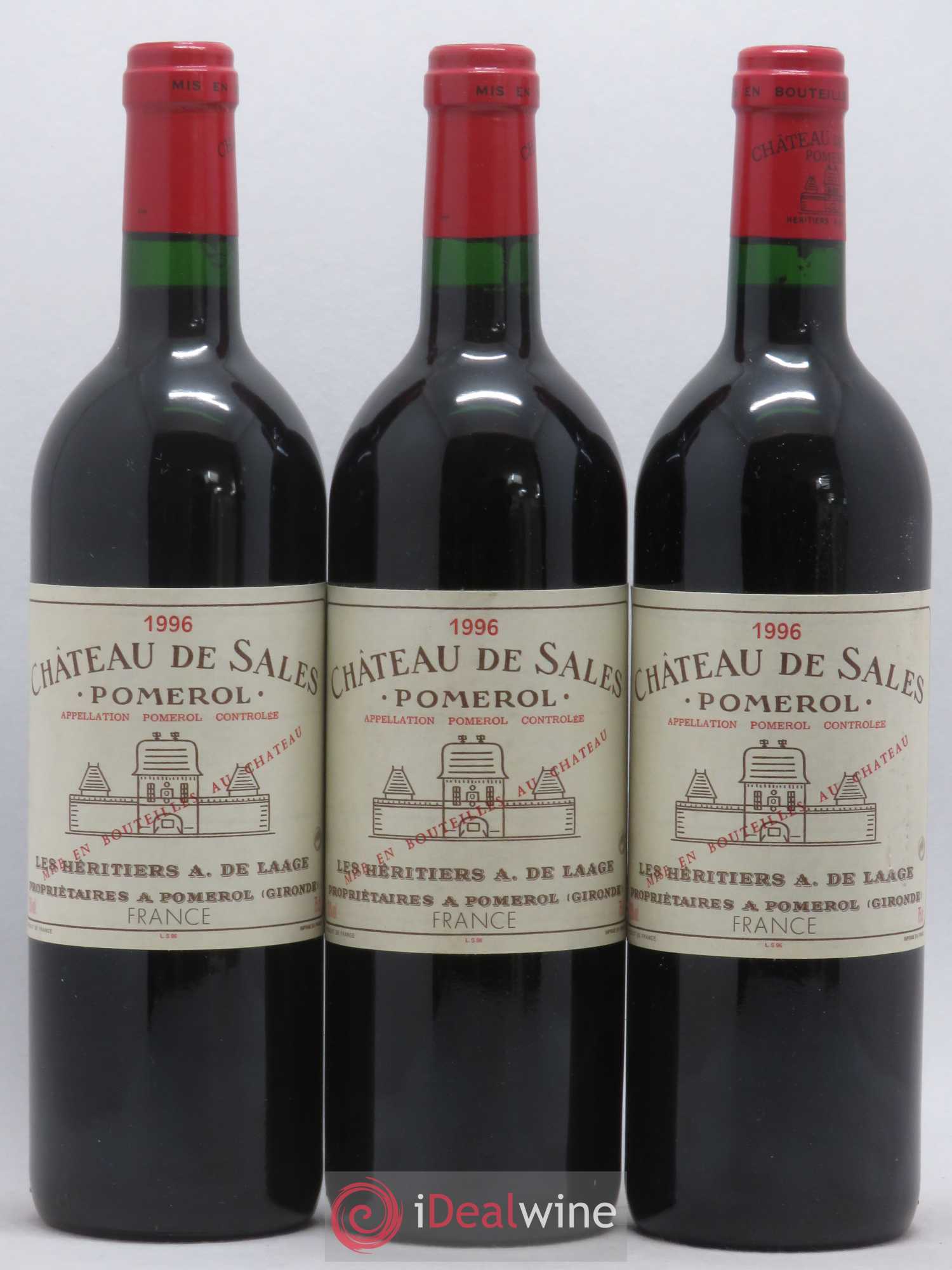 Château de Sales 1996 - Lot de 3 bouteilles - 0