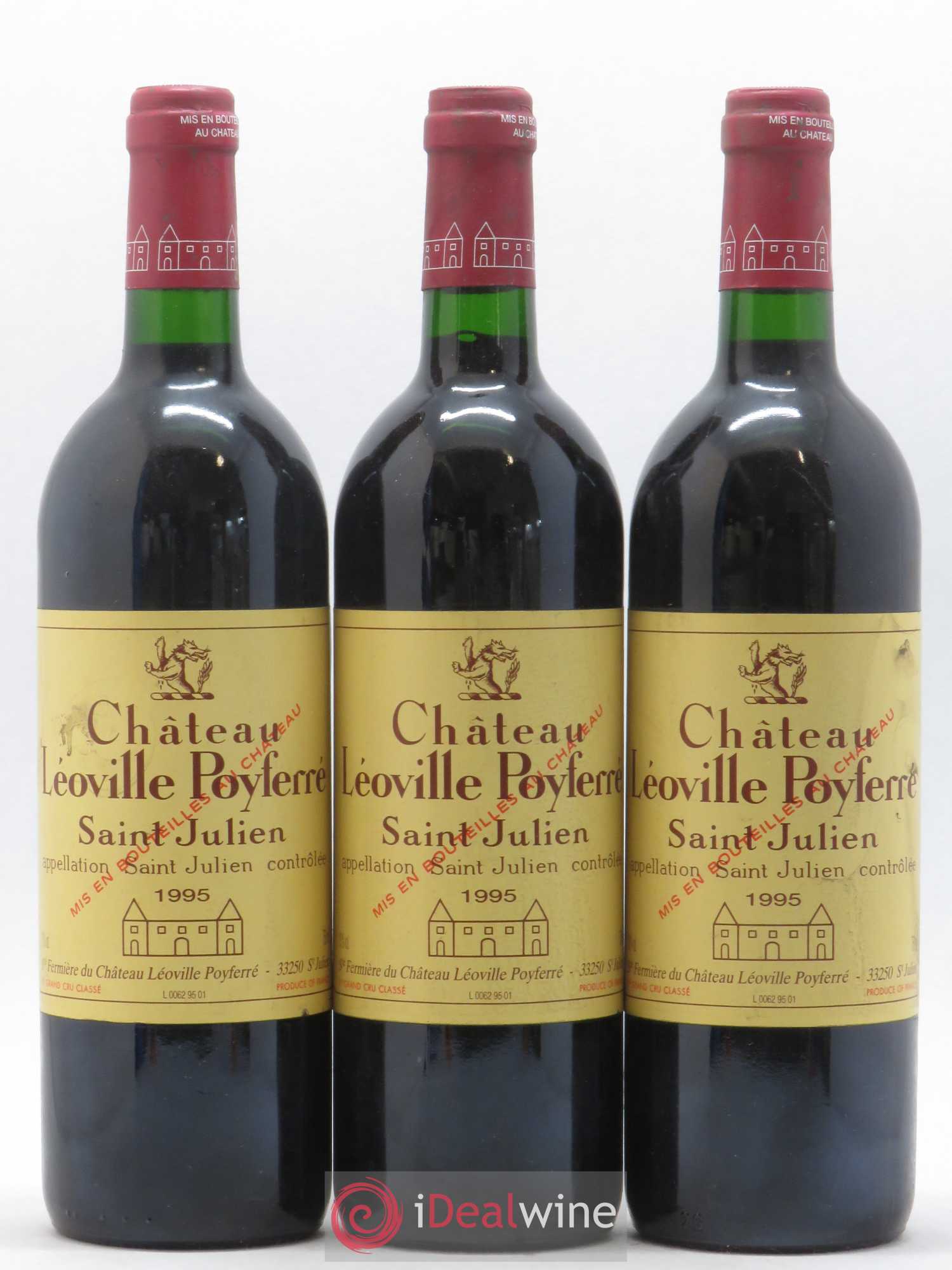 Château Léoville Poyferré 2ème Grand Cru Classé 1995 - Lot de 6 bouteilles - 1
