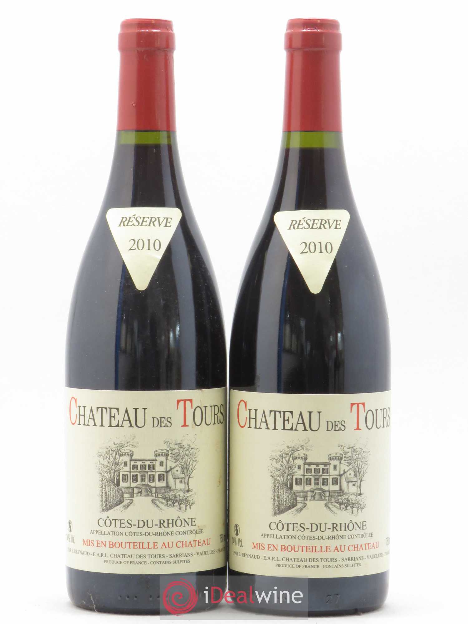 Côtes-du-Rhône Château des Tours Emmanuel Reynaud 2010 - Lot de 2 bouteilles - 0