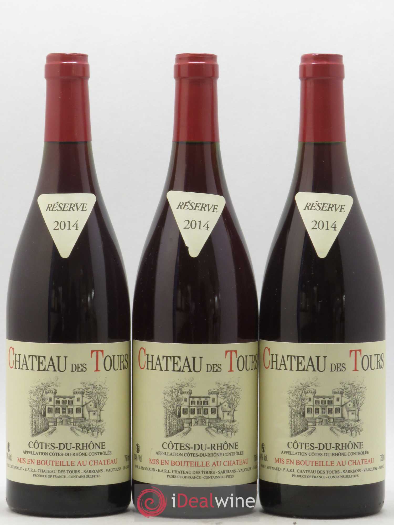 Côtes-du-Rhône Château des Tours Emmanuel Reynaud 2014 - Lot de 3 bouteilles - 0