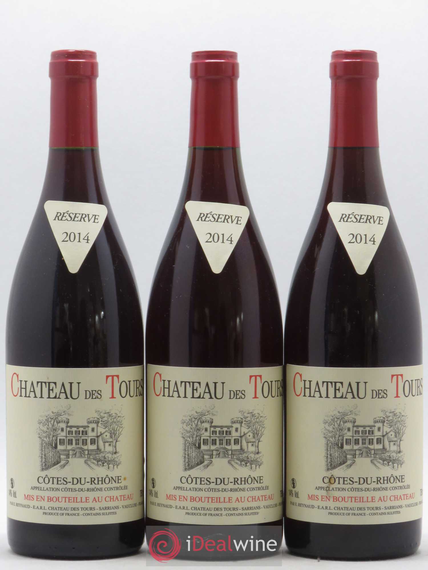 Côtes-du-Rhône Château des Tours Emmanuel Reynaud 2014 - Lot de 3 bouteilles - 0